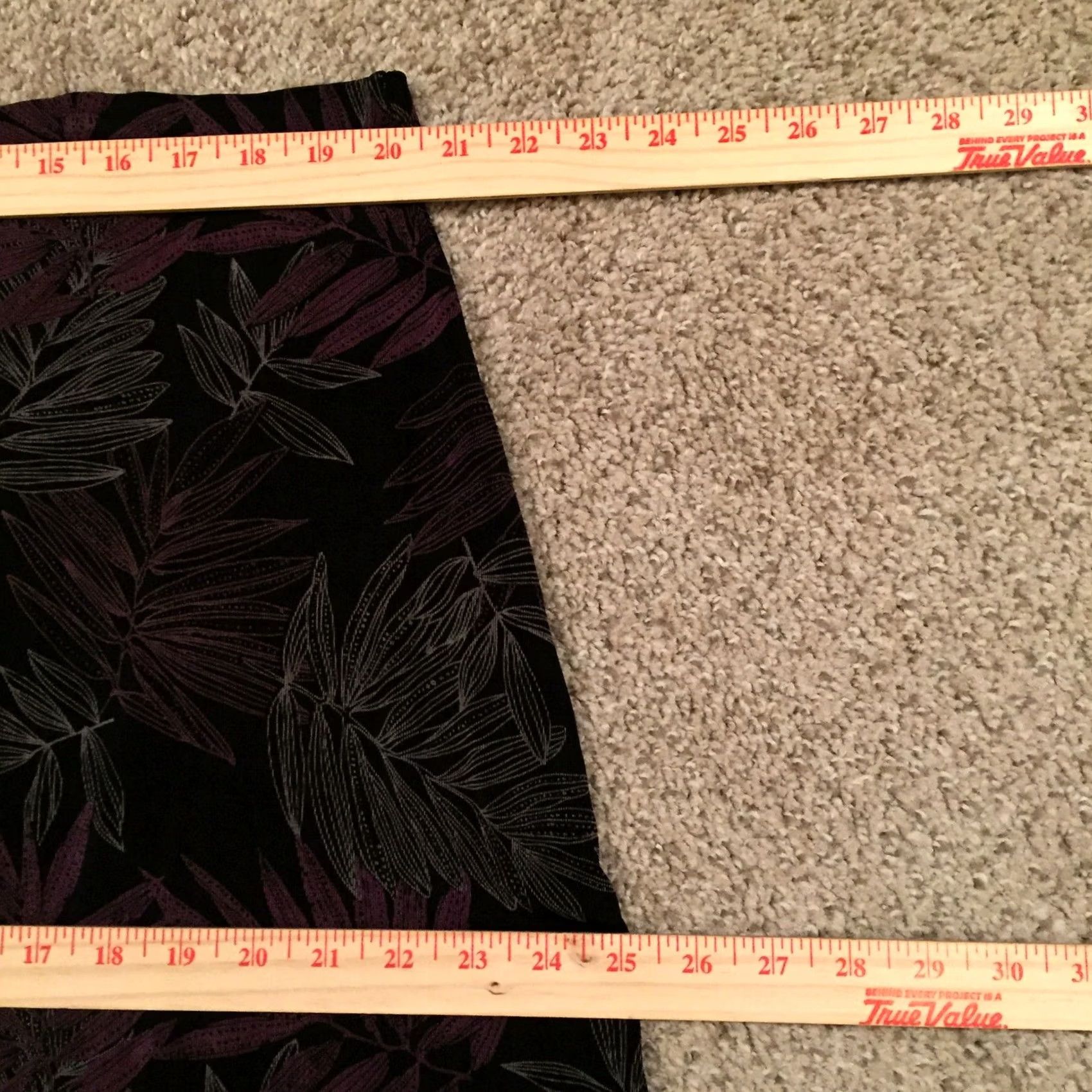 Vintage Linden Hill Skirt Maxi Long Unlined Pull On 1X Black Purple Floral Women Plus Skirt Womens Size 40" / US 18 - 3 Thumbnail
