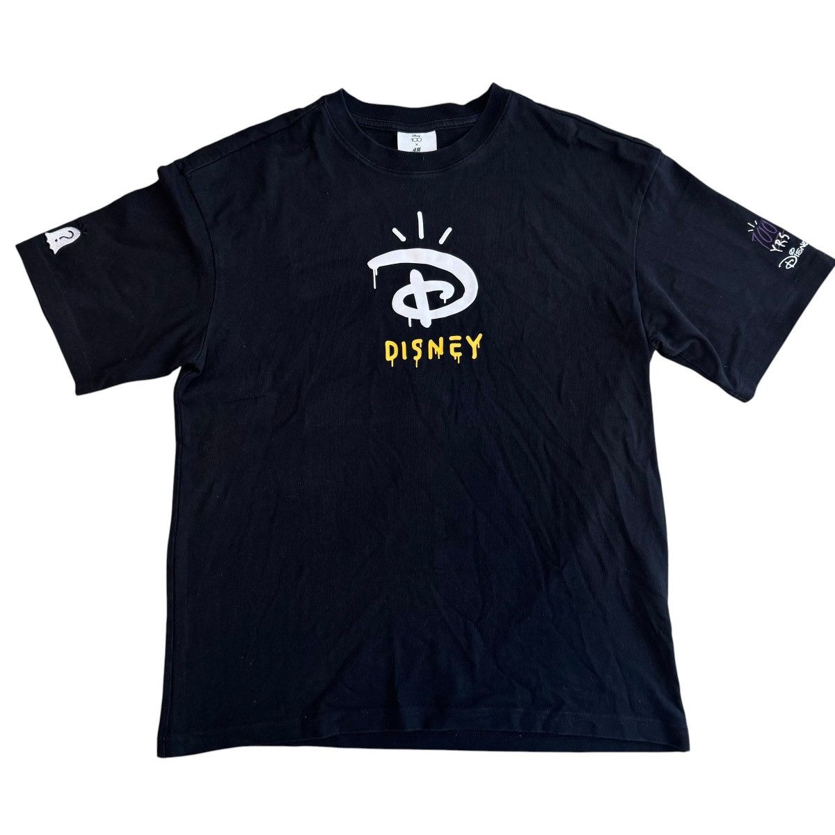 H&M Disney 100 X HM Disney Logo Black Tee Shirt Mens Size L Size US L / EU 52-54 / 3 - 1 Thumbnail