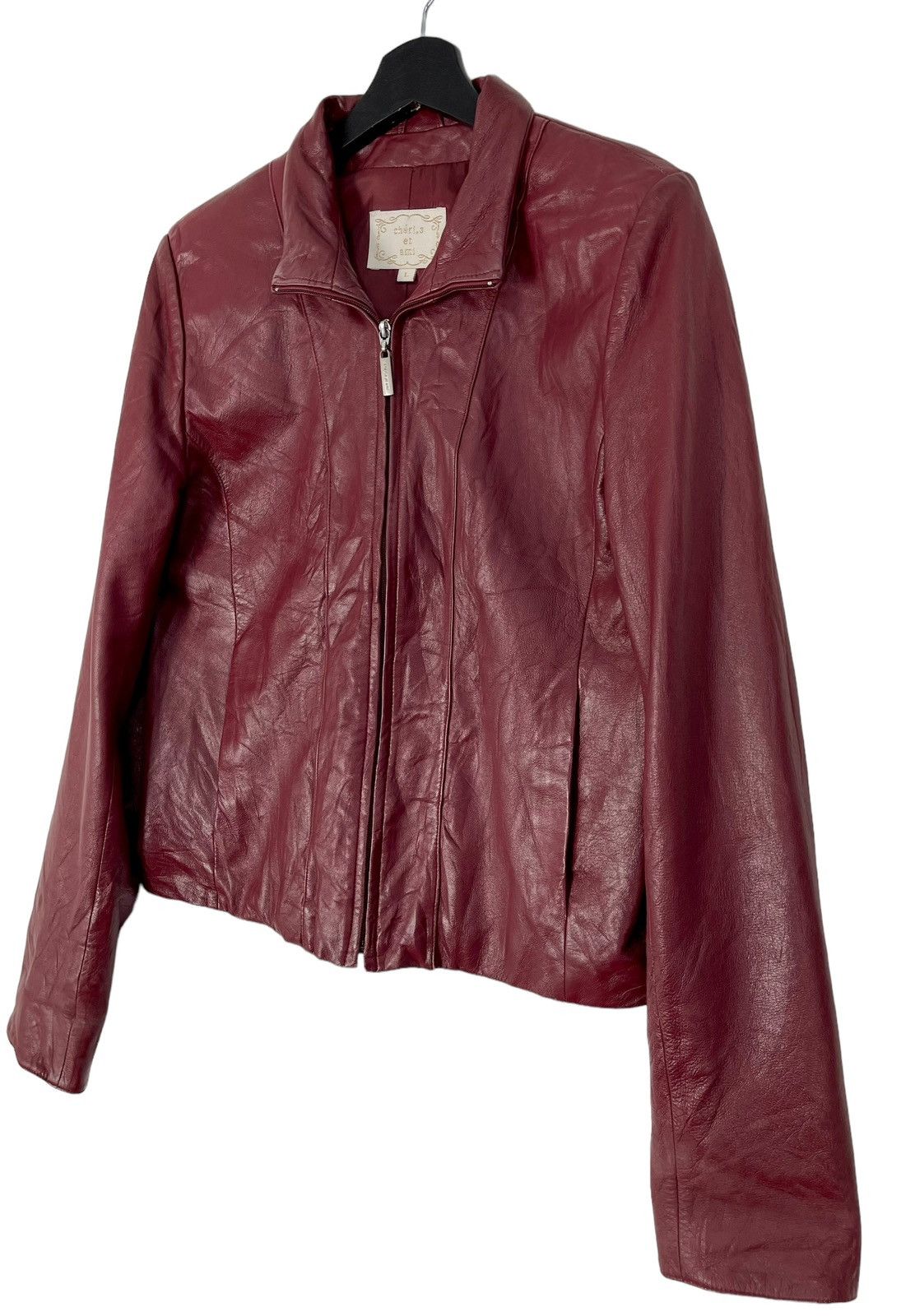 Genuine Leather Vintage cheri,e et ami Sheepskin Leather Jacket Size L / US 10 / IT 46 - 3 Thumbnail