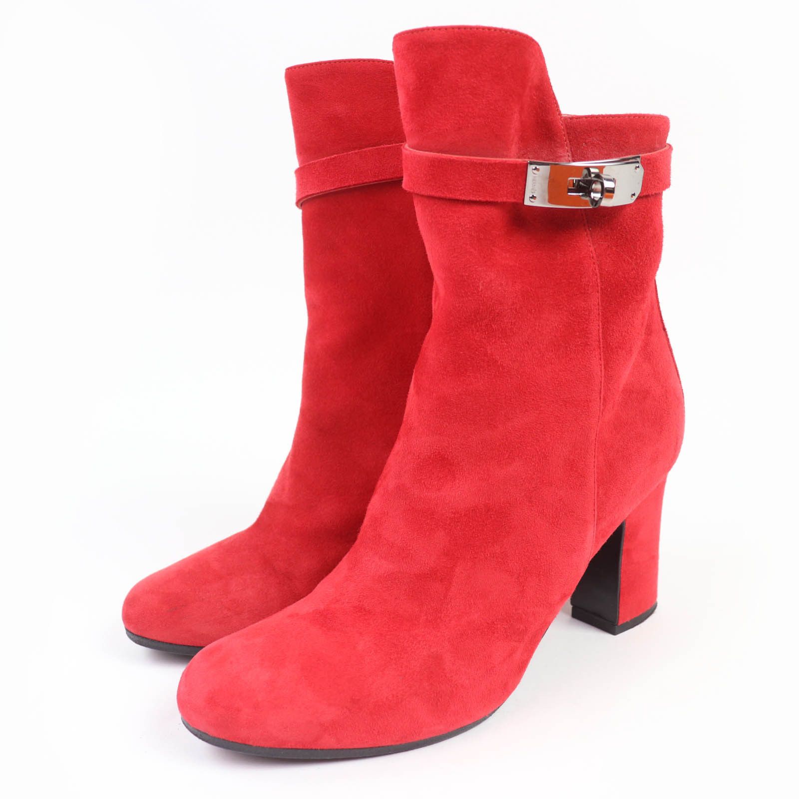 Hermes Hermes Hermes JOUEUSE Suede leather Short Boots Suede Shoes DUTY FREE for USA Size ONE SIZE - 1 Thumbnail