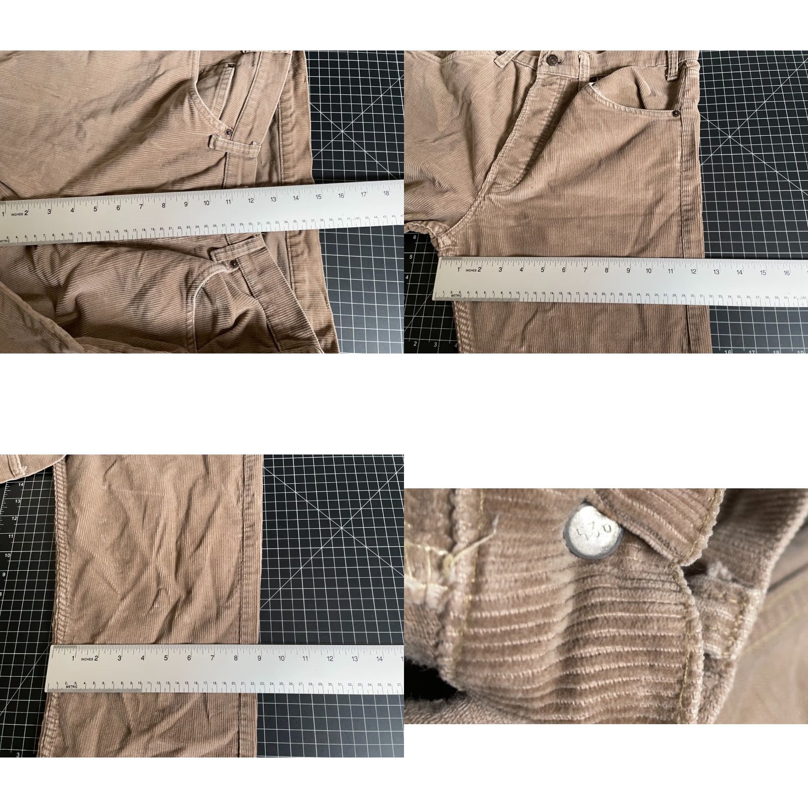 Levi's VINTAGE Levi's 521 Corduroy Pants Men's 35 x 28 Beige Tapered 80s Retro Size US 35 - 8 Thumbnail
