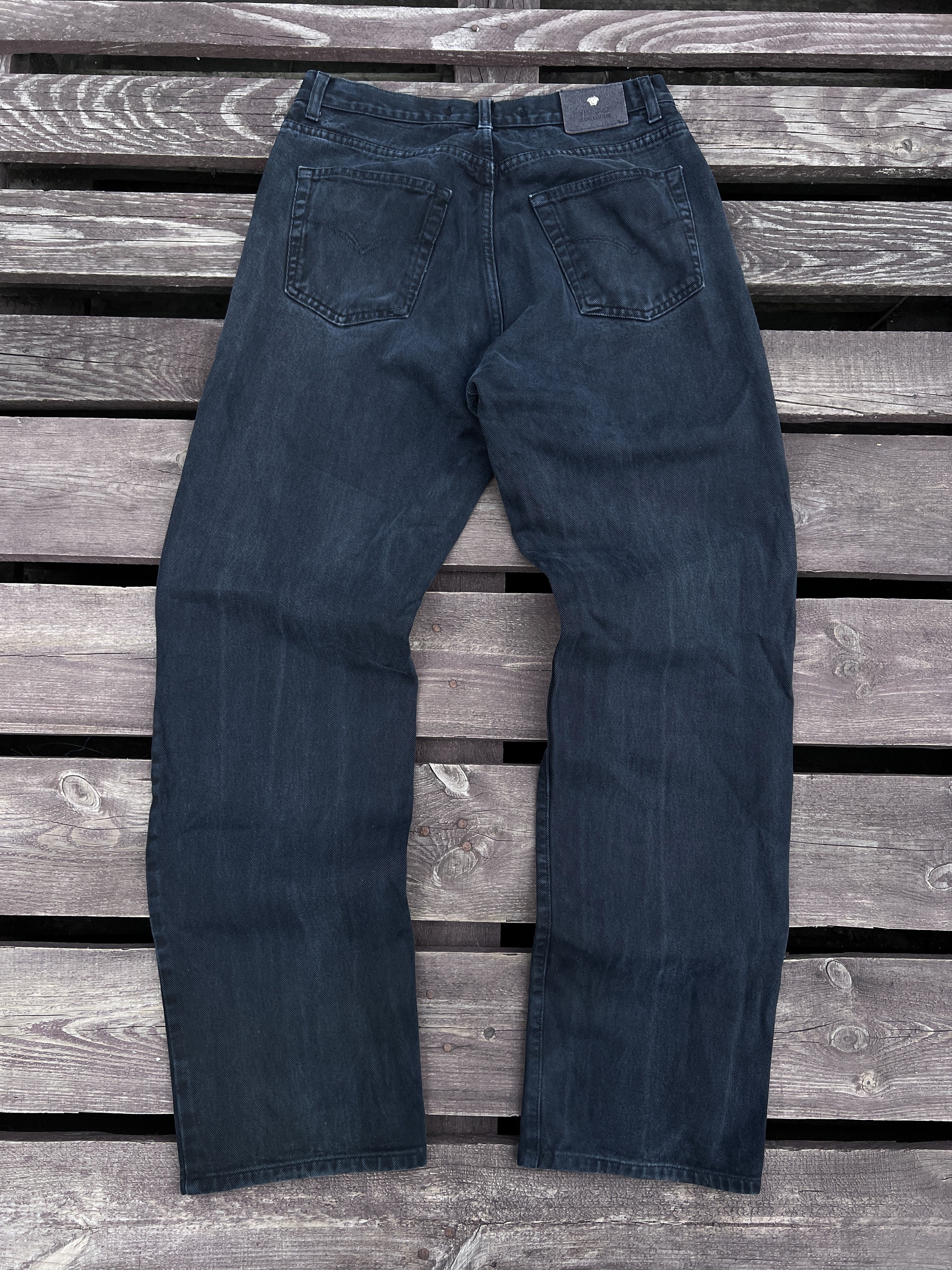 Versace Versace Vintage 90s Washed Black Denim Jeans Size US 34 / EU 50 - 1 Thumbnail