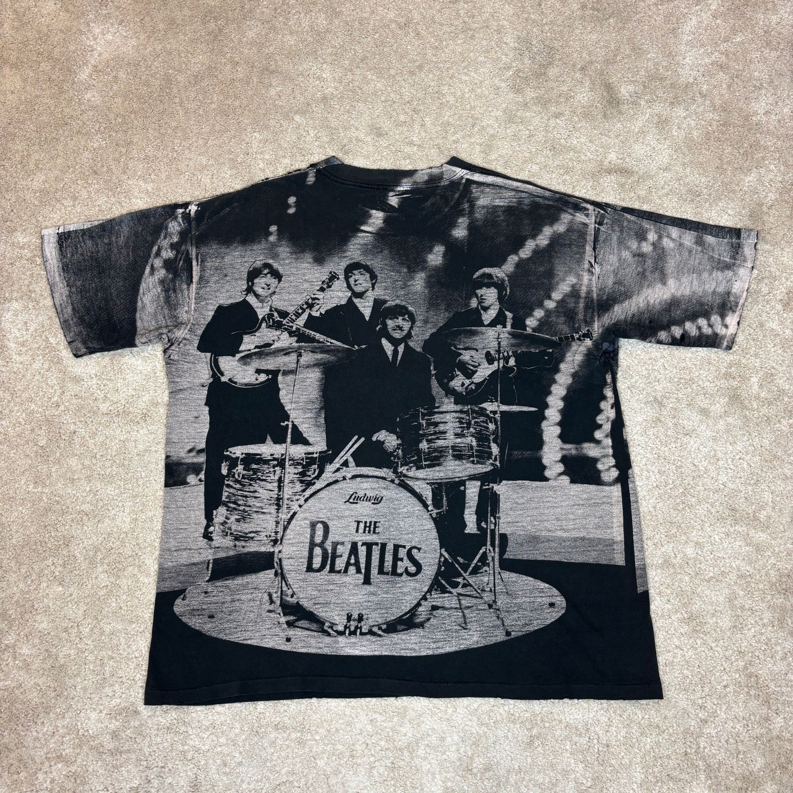 Vintage Vintage 90sThe Beatles AOP T Shirt Men's XL Rare Band Size US XL / EU 56 / 4 - 3 Thumbnail