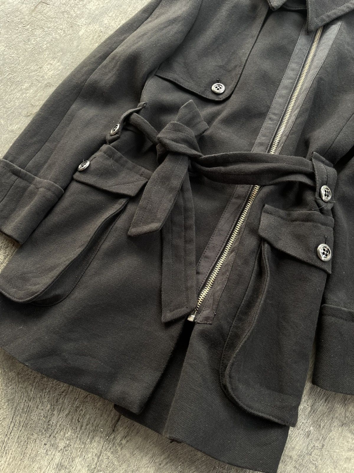 Zara Zara Black Zip-Up Utilitarian Urban Jacket Coat Size S / US 4 / IT 40 - 2 Thumbnail