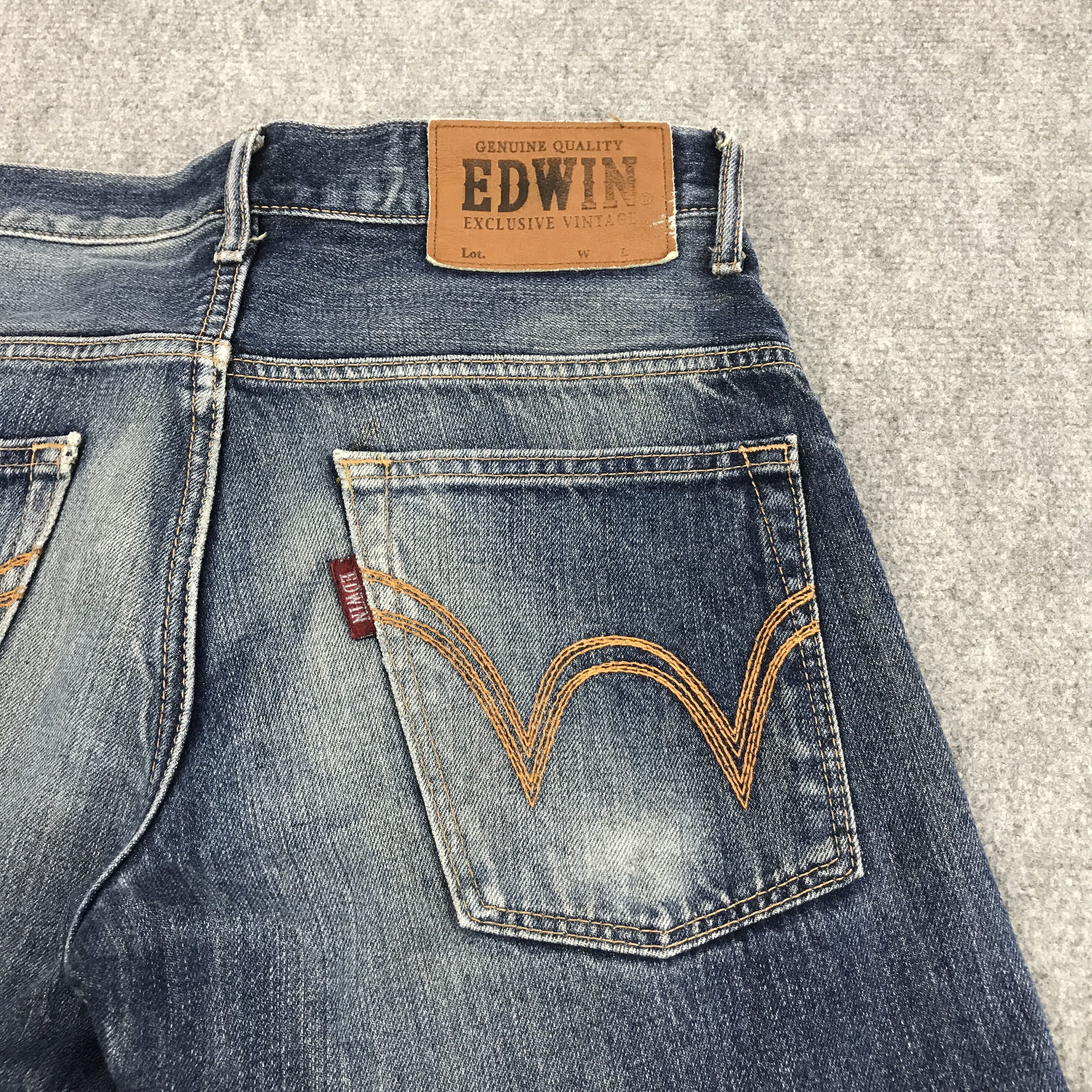 Japanese Brand Denim faded Edwin Japan distressed jean pants Size US 30 / EU 46 - 8 Thumbnail