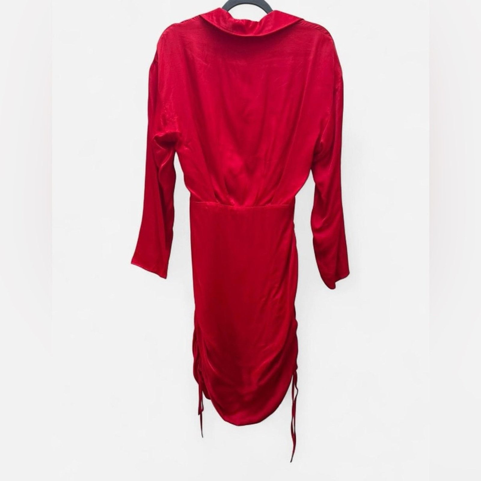 Zara Zara Elegant Red Gathered Dress Size XS NWT Hot Red Mini Size XS / US 0-2 / IT 36-38 - 3 Thumbnail