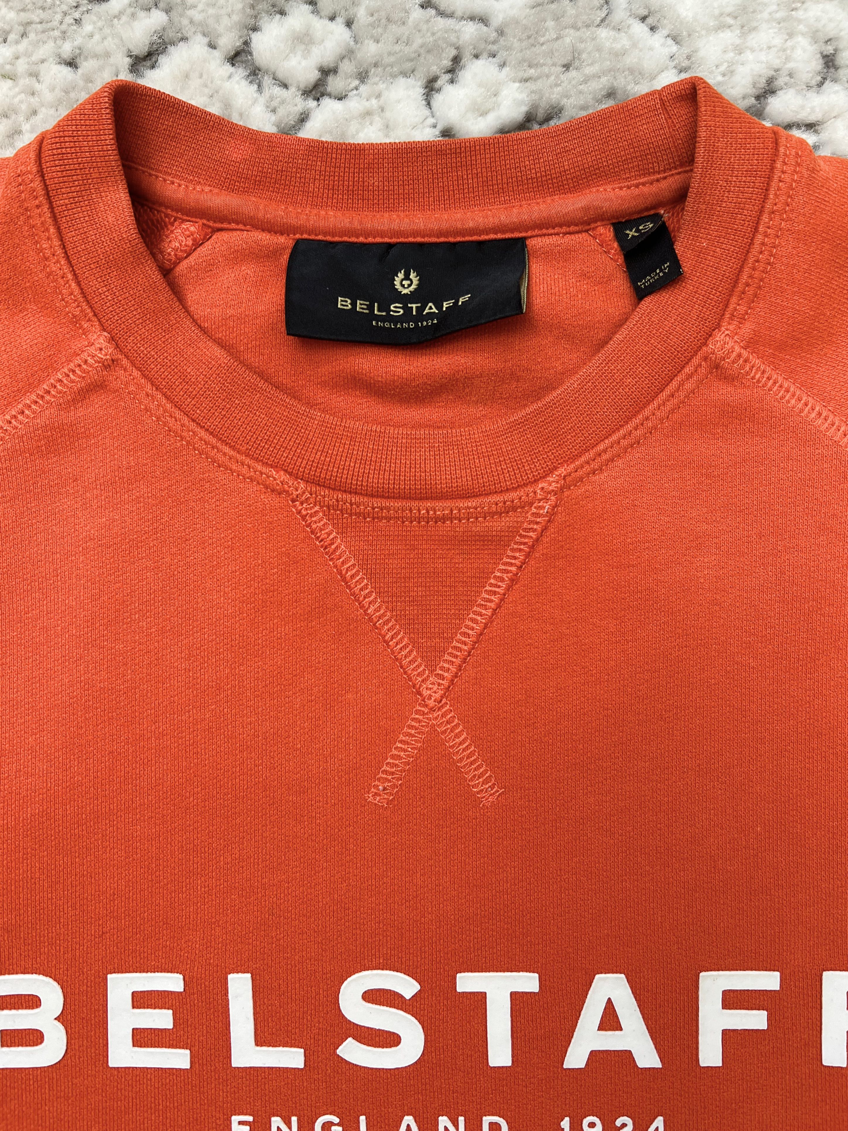 Belstaff Belstaff England 1924 Logo Crewneck Sweatshirt Orange XS Size US XS / EU 42 / 0 - 3 Thumbnail