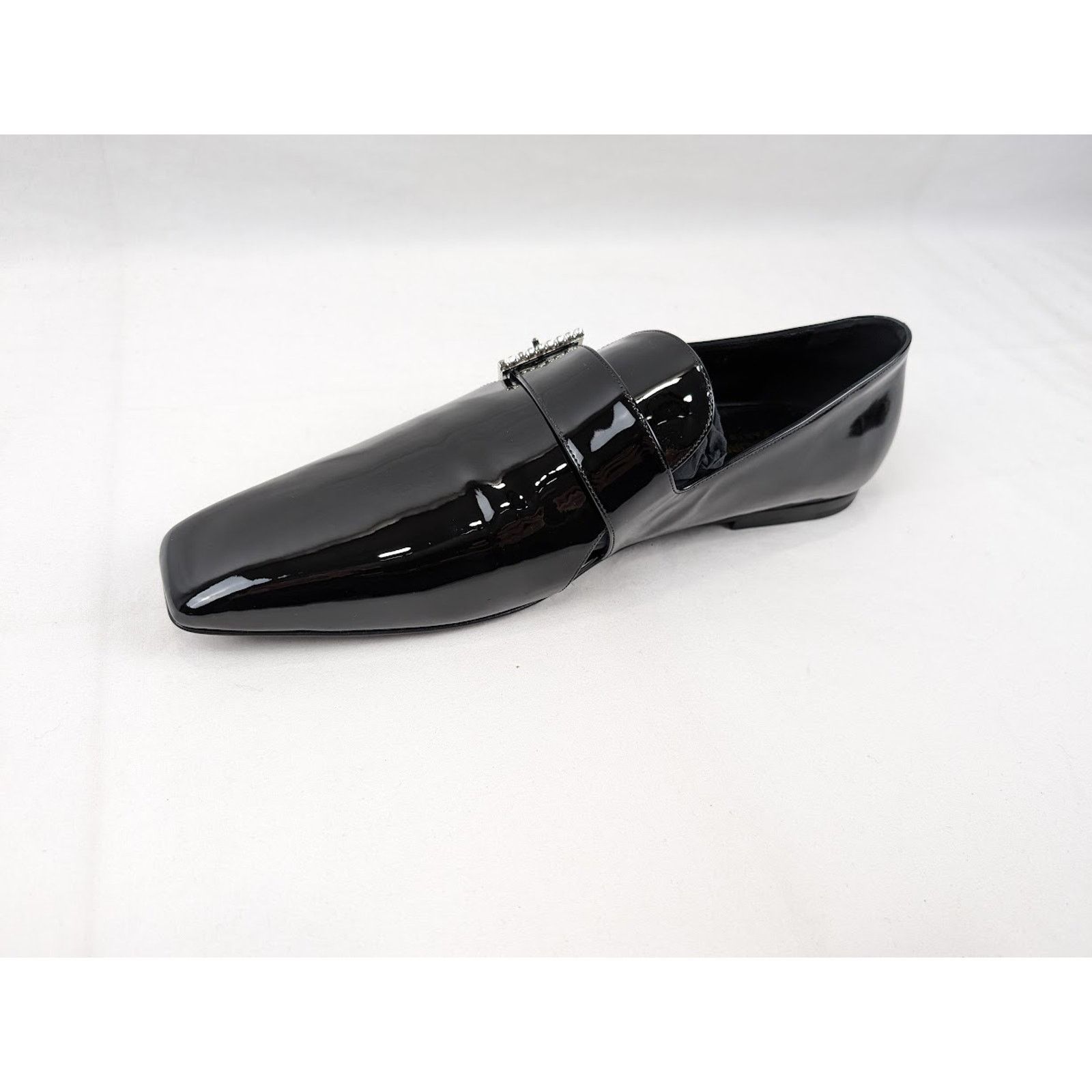 Saint Laurent Paris o1rshd1 Vernice Grupy Tristan Slipper in Nero Size US 10 / EU 43 - 8 Thumbnail