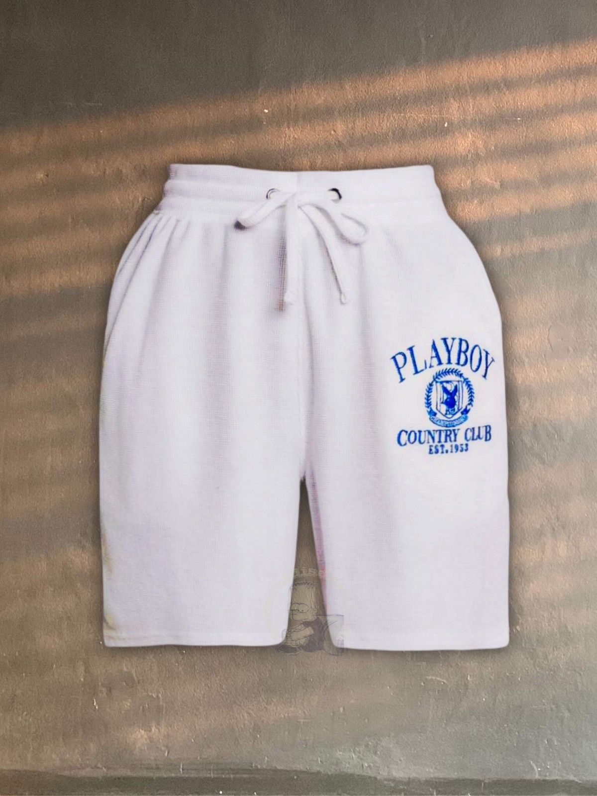 Asos Playboy Missguided sports co-ord waffle country club shorts Size 27" / US 4 / IT 40 - 1 Thumbnail