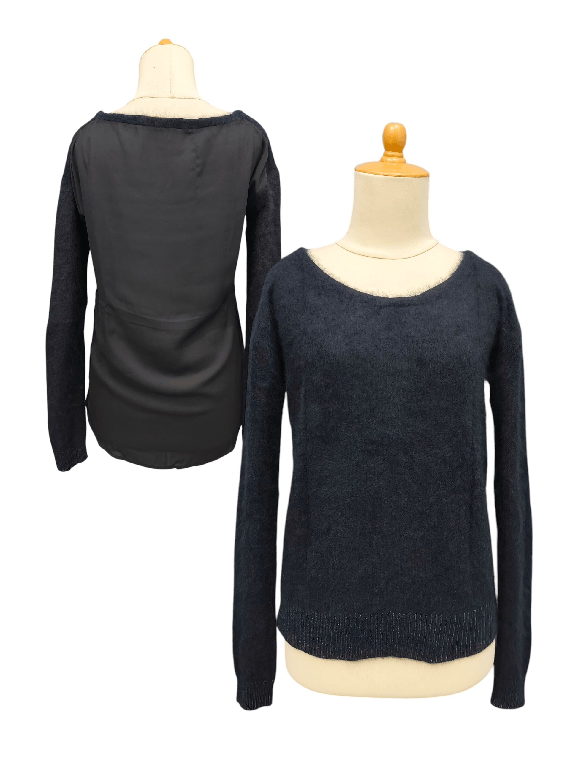 Japanese Brand Gallarda Galante🇯🇵 Angora Fuzzy Knit Sheer Chiffon Hybrid Size M / US 6-8 / IT 42-44 - 1 Thumbnail