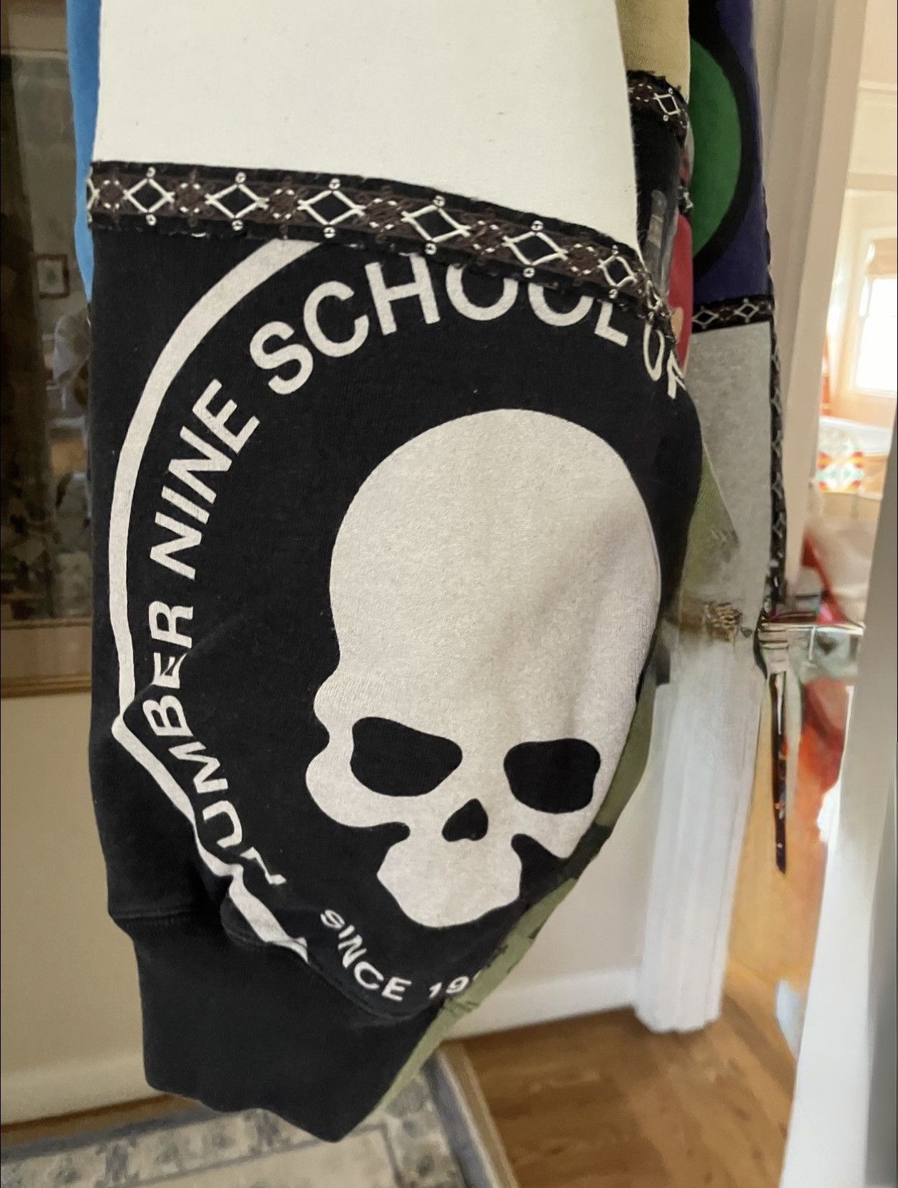 Number (N)ine × Supreme FW25 Supreme / Number (N)ine Patchwork Hooded Sweatshirt Size US XL / EU 56 / 4 - 4 Thumbnail