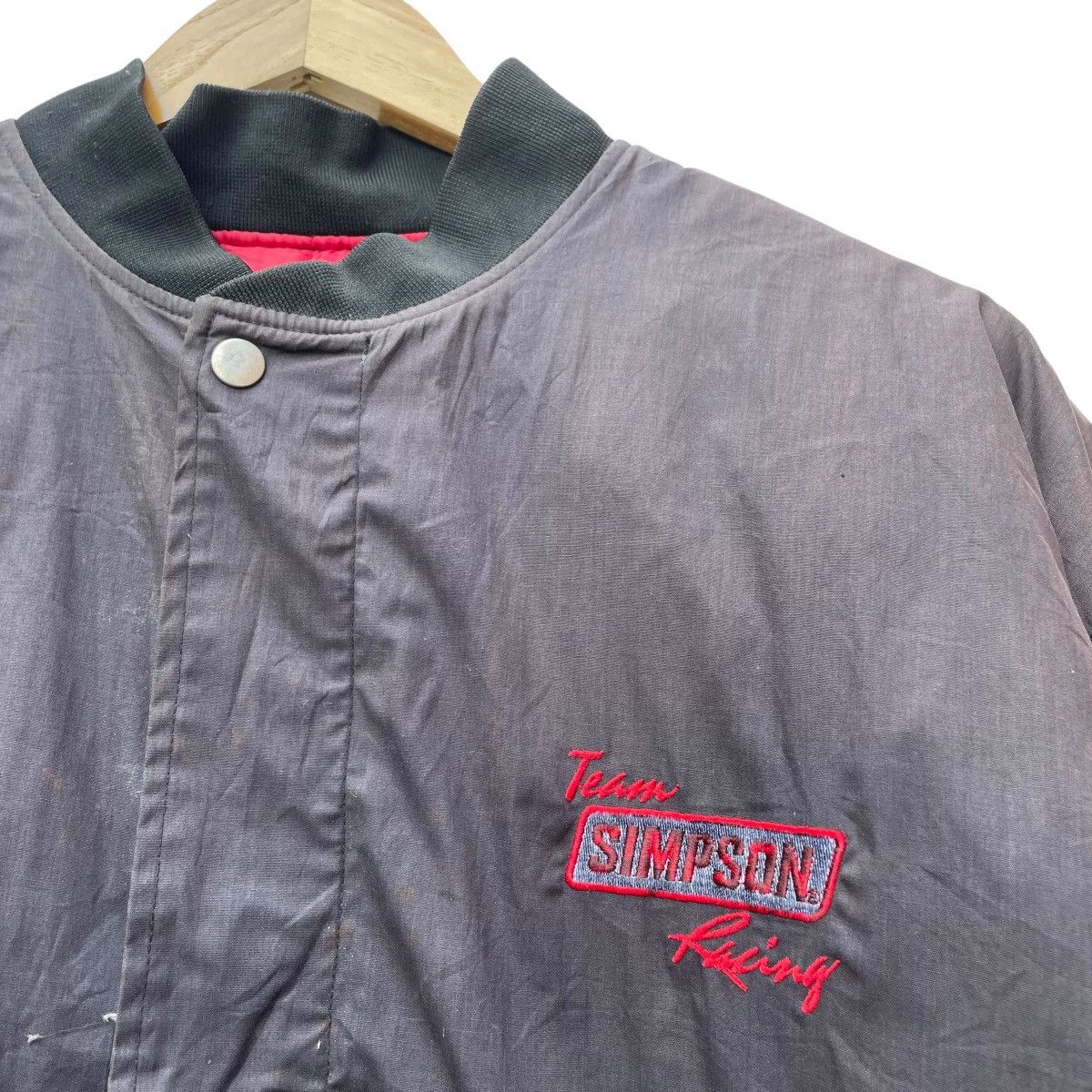 Gear for Sports × Vintage 💥Vintage Faded Simpson Racing Team Bomber Jacket Size US L / EU 52-54 / 3 - 6 Thumbnail