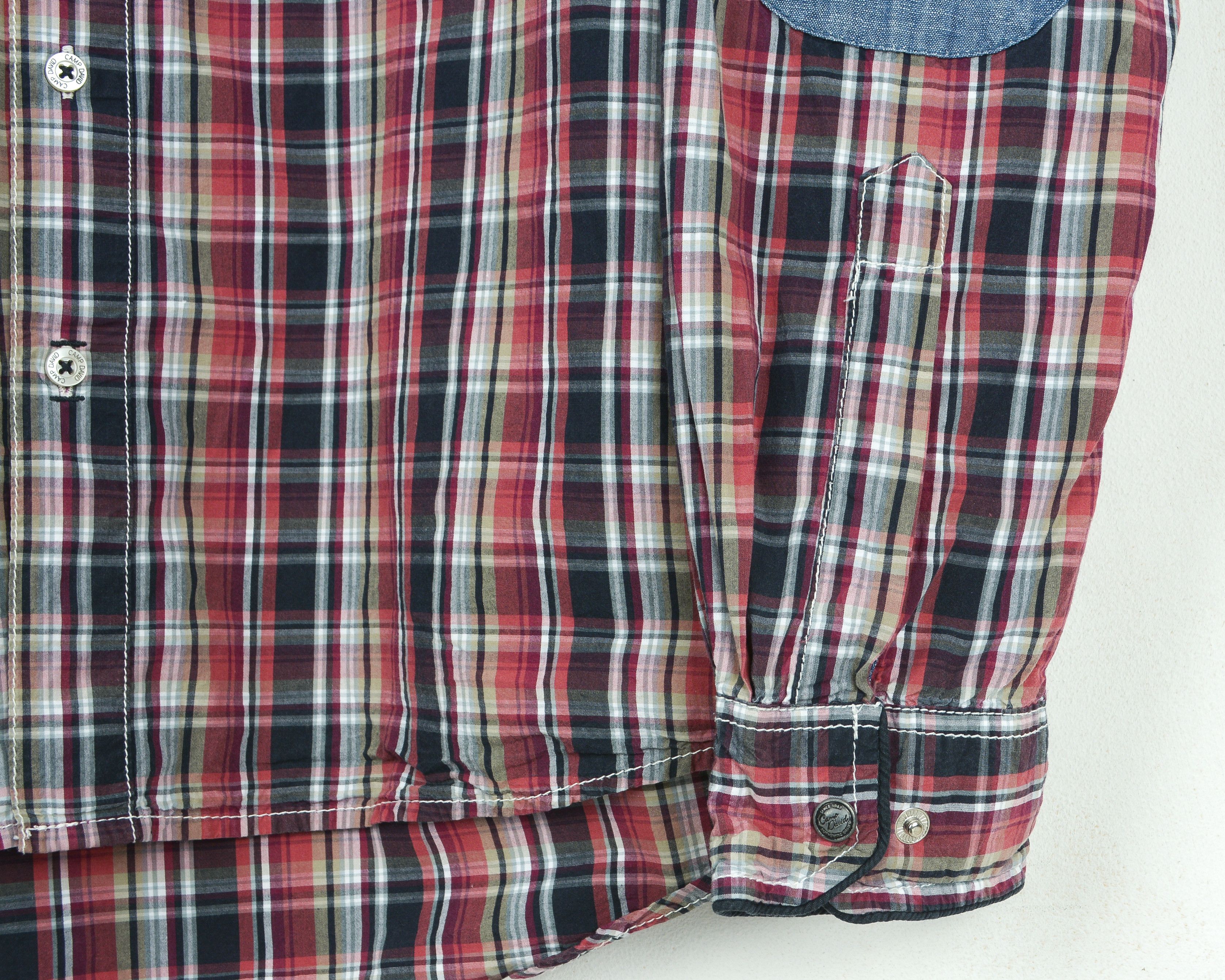 Camp David Casual Shirt Long Sleeve Button Embroidery Check Regular Size US L / EU 52-54 / 3 - 6 Thumbnail