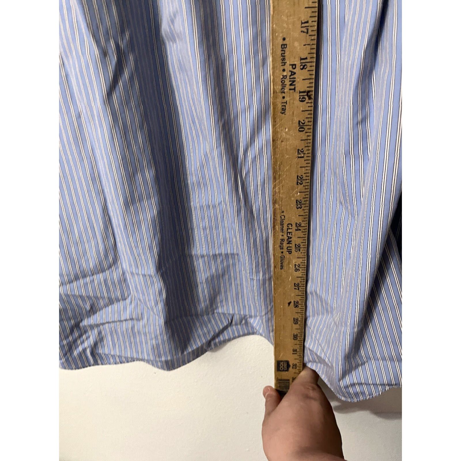 Jos. A. Bank Jos. A. Bank Shirt Adult 17.5-35 Blue Striped Long Sleeve Button-Down Cotton Mens Size US XL / EU 56 / 4 - 4 Thumbnail