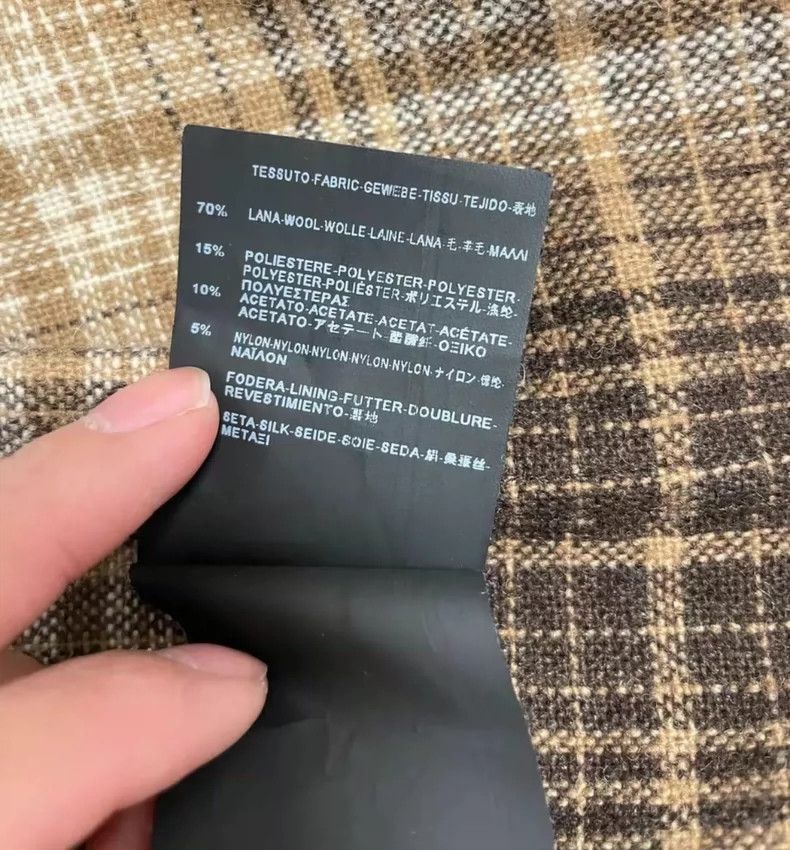 Saint Laurent Paris Saint Laurent Paris 13FW First Year Show Wool Plaid Shirt N Size US M / EU 48-50 / 2 - 6 Thumbnail