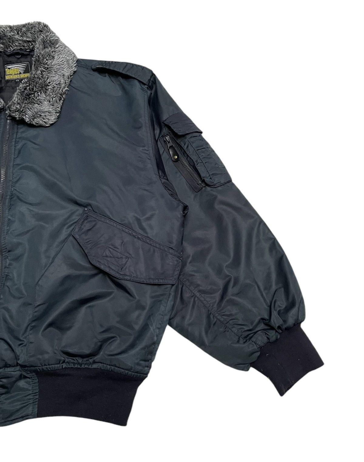 Vintage Rare Design Vintage Navy Teagles Fighters Fur Jacket 1980s Size US XL / EU 56 / 4 - 6 Thumbnail