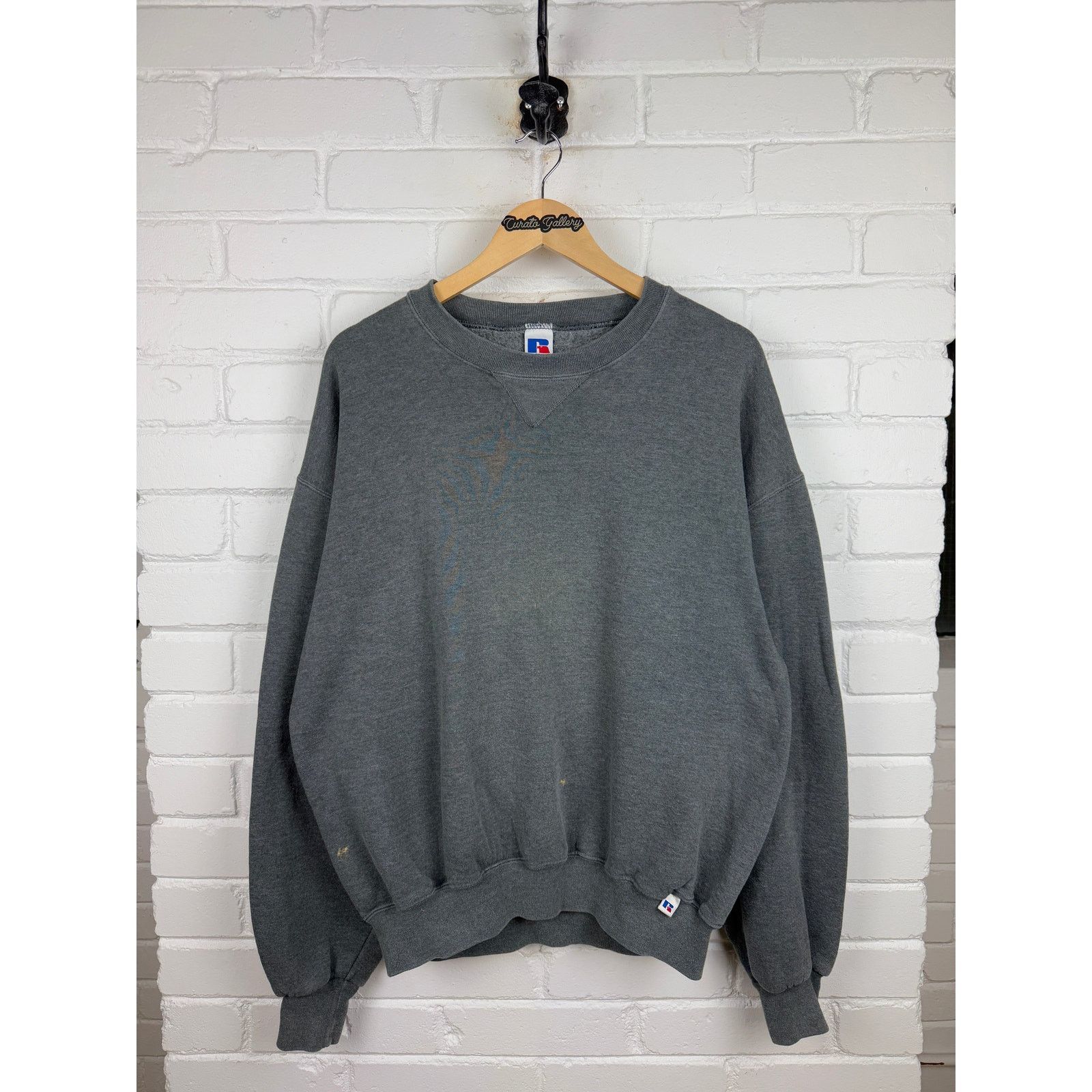 Vintage Vintage Russell Athletic Sweatshirt Size XL Charcoal Gray Size US XL / EU 56 / 4 - 1 Thumbnail