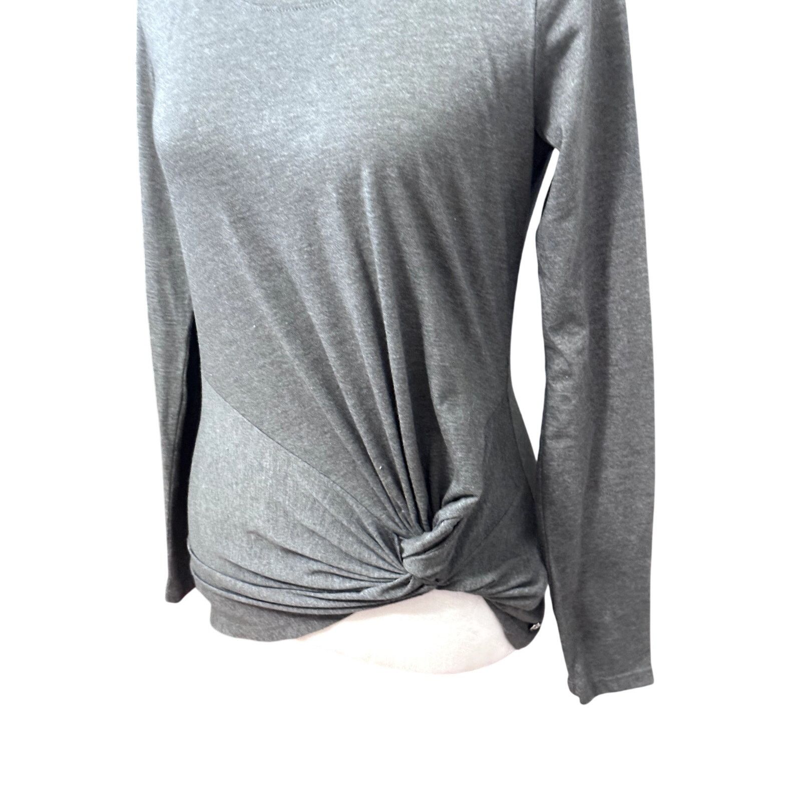 Other Fabletics Pullover Top Twisted Side Long Sleeve Gray XS Size XS / US 0-2 / IT 36-38 - 4 Thumbnail
