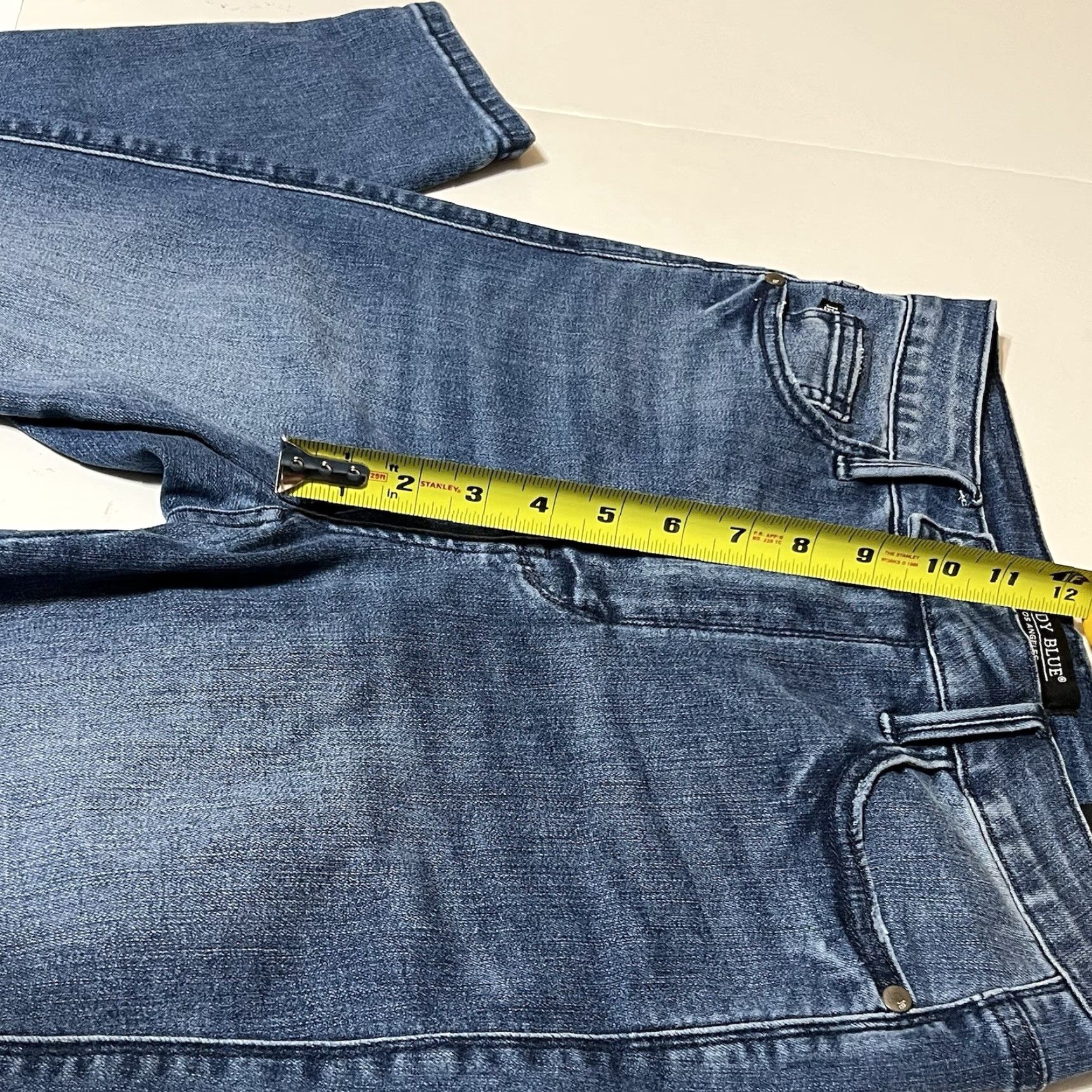 Vintage Judy Blue Jeans Womens Skinny High Rise 28x29 Blue Denim Stretch Pocket Zip Button Logo Slim Regular 5/27 29in Inseam Size 28" / US 6 / IT 42 - 4 Thumbnail