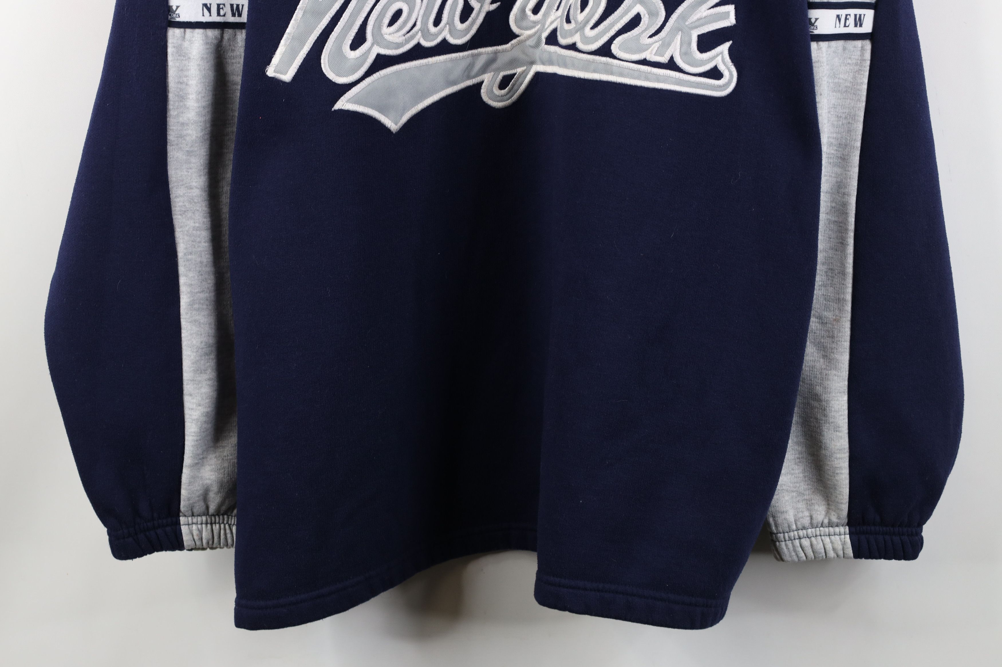 Vintage Vintage 90s Y2K Streetwear New York 1/4 Half Zip Sweatshirt Size US XXL / EU 58 / 5 - 3 Thumbnail