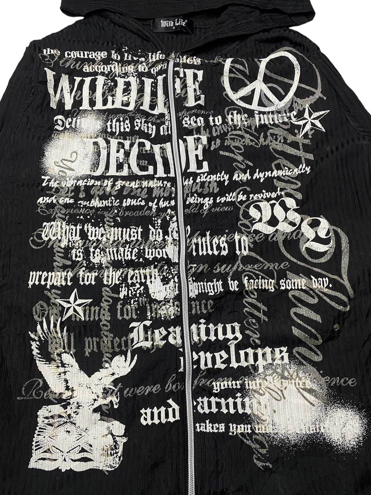 If Six Was Nine × Japanese Brand × Le Grande Bleu (L.G.B.) 2000's Wild Life Poem Tribal Cross Hoodie Size US M / EU 48-50 / 2 - 2 Thumbnail