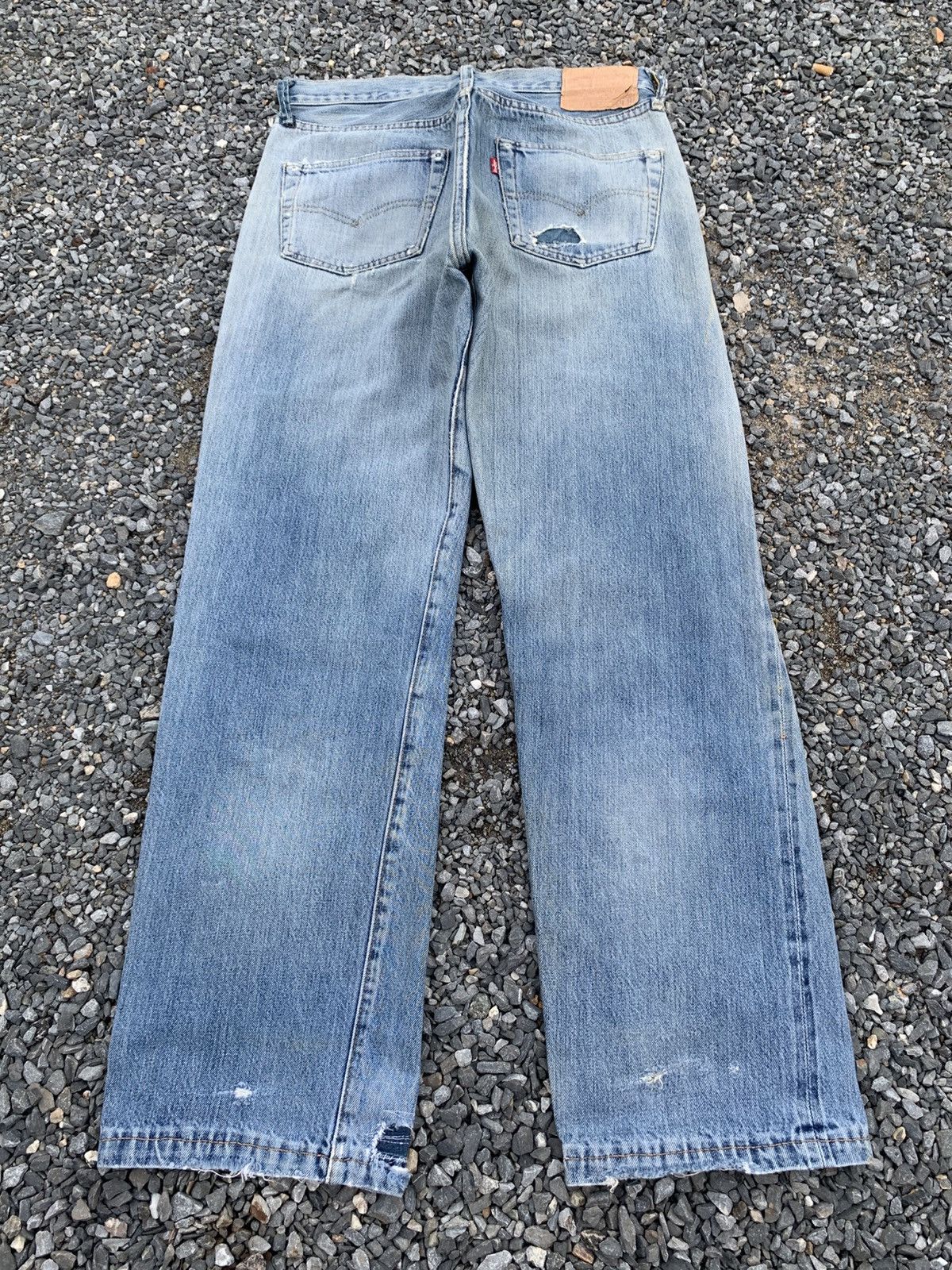 Kapital VINTAGE LEVIS 501XX BIG E SELVEDGE DAMAGE DISTRESSED DENIM Size US 30 / EU 46 - 5 Thumbnail