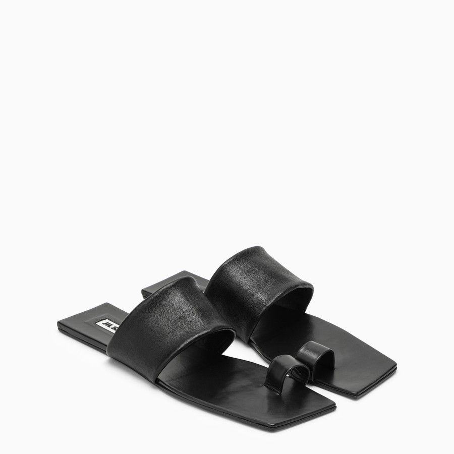 Jil Sander o1d2blof0824 Leather Low Slip Ons in Black Size US 6.5 / IT 36.5 - 2 Thumbnail