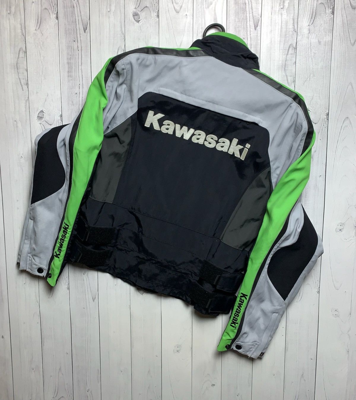 Vintage Vintage Kawasaki Moto jacket size logo green line Size US S / EU 44-46 / 1 - 1 Thumbnail