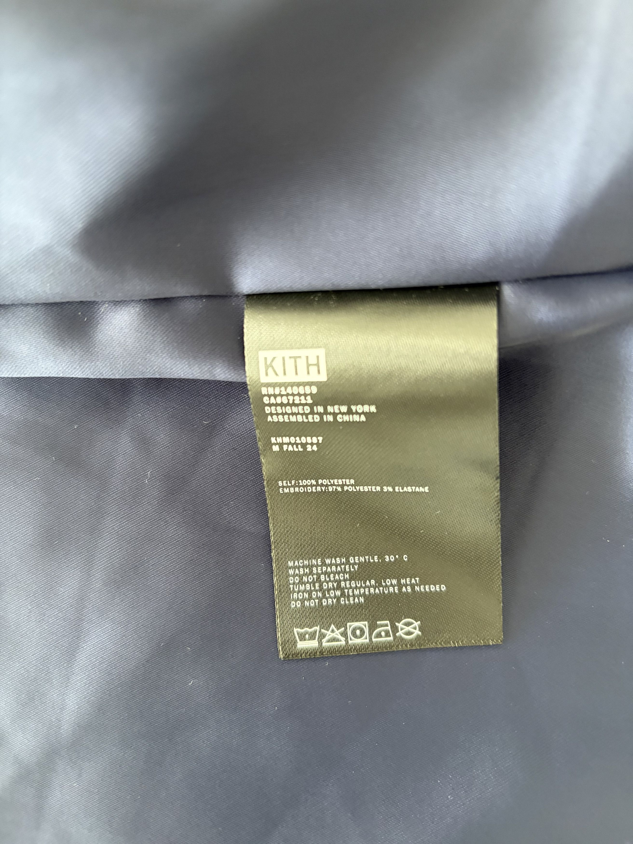 Kith Kith Flocked Deconstructed Bandana Coaches Jacket - Navy Size US M / EU 48-50 / 2 - 5 Thumbnail