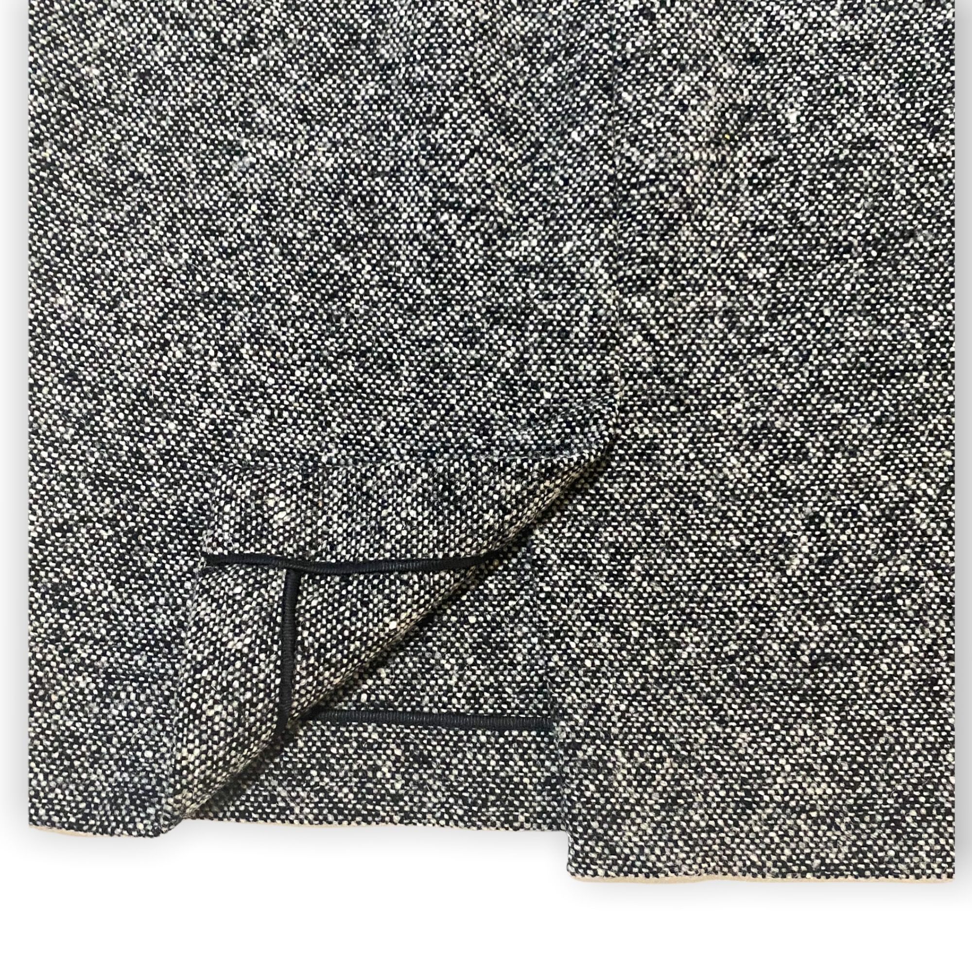 Prada Prada FW2007 Wool Tweed Pencil Skirt IT 46 Black White Made Size 32" / US 10 / IT 46 - 7 Thumbnail