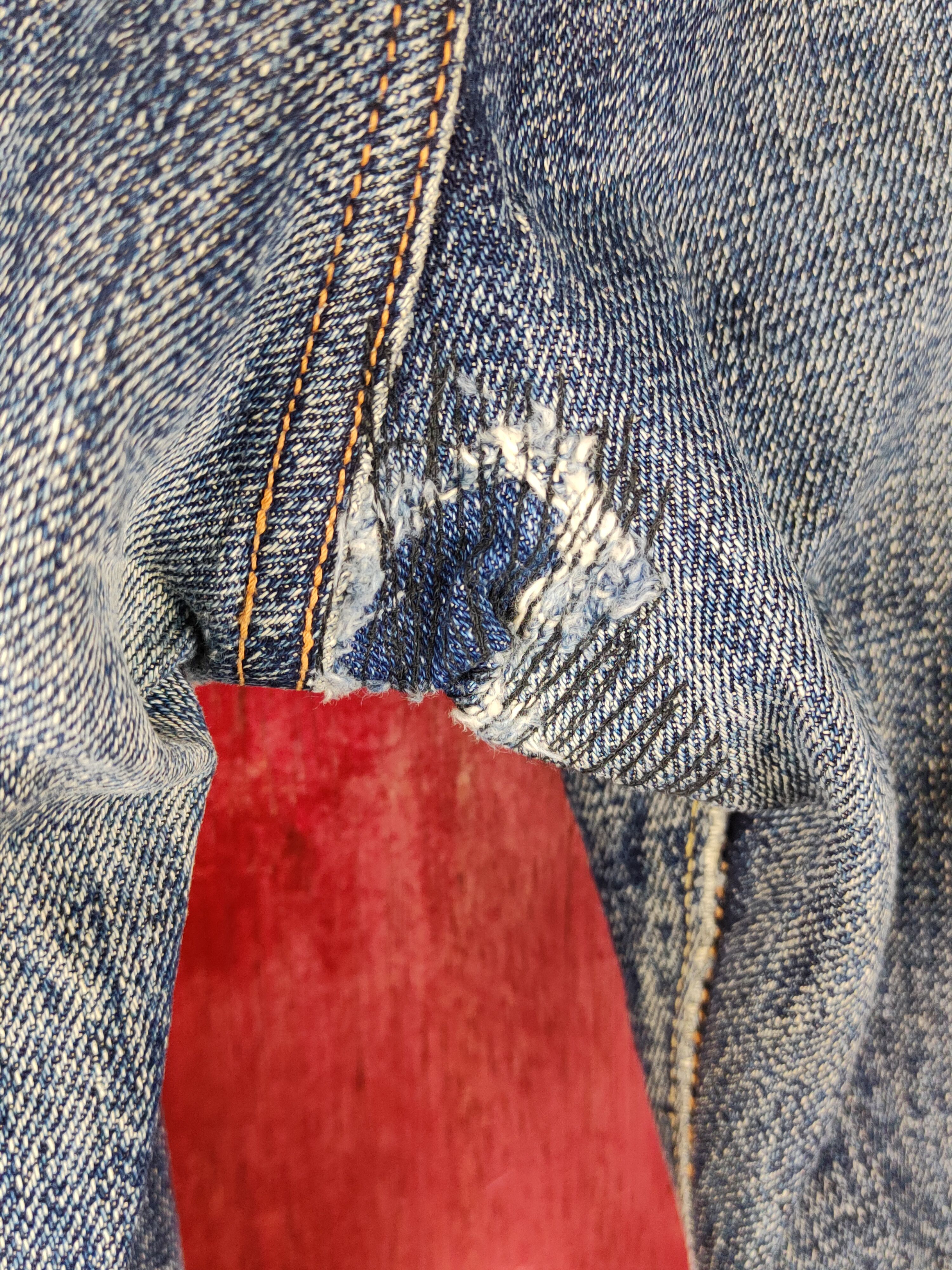Denime DL Denime Japan Vintage Distressed Ripped Jeans #S1705 Size US 31 - 9 Thumbnail