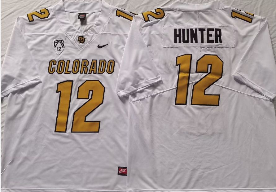 Men's Travis Hunter #12 Colorado Buffaloes Jersey White