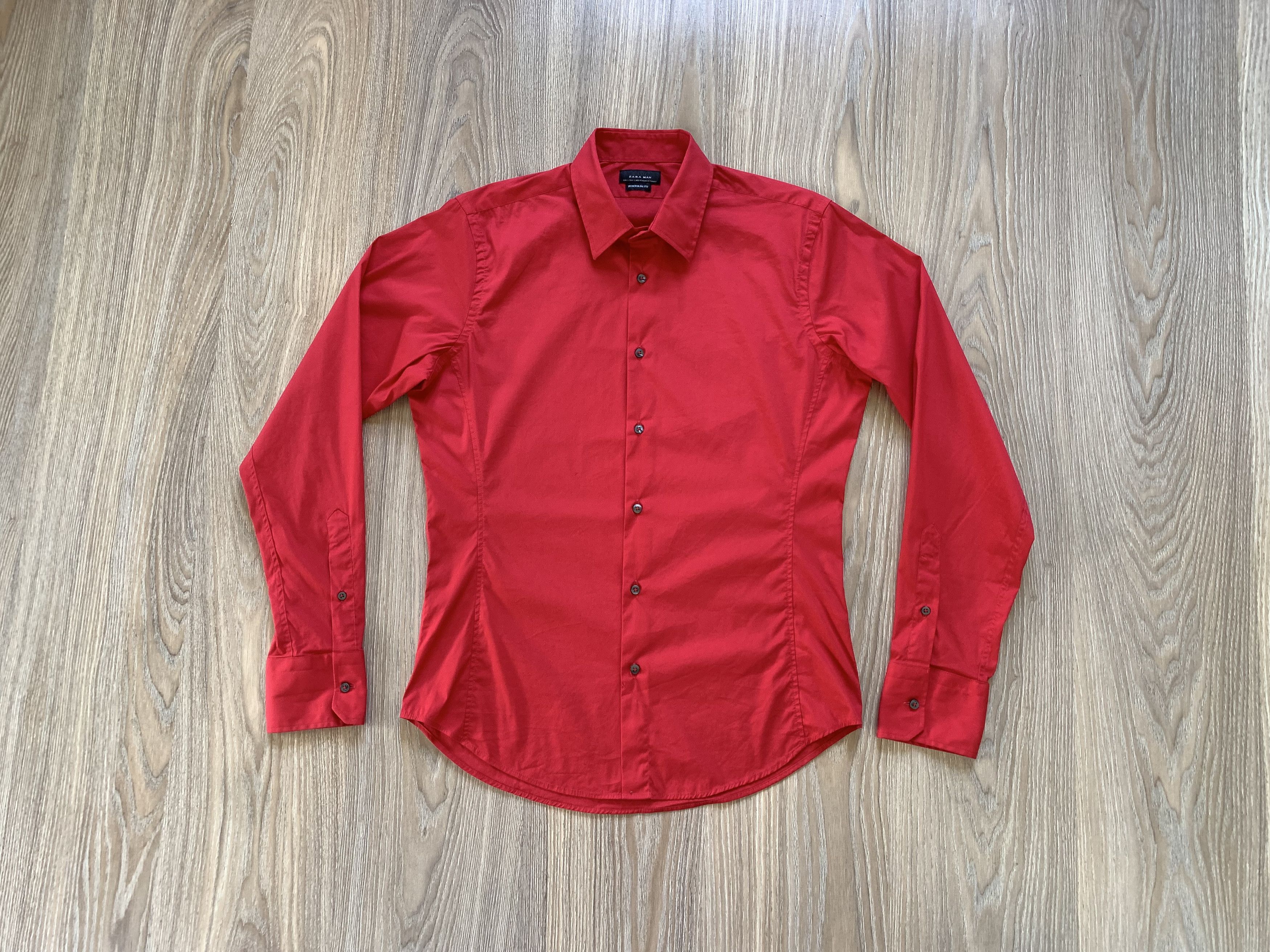 Zara Zara Man Basic Super Slim Fit Long Sleeve Shirt Size US M / EU 48-50 / 2 - 9 Thumbnail