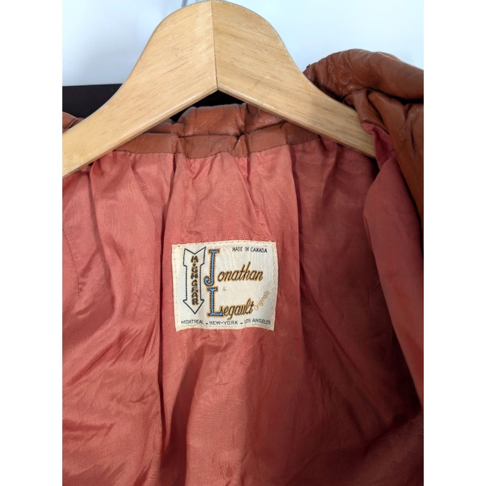 Vintage VINTAGE Jonathan Legault Leather Jacket Mod Avant-garde Disco Collar Brown 1970s 34 Mens Size XXS / US 00 / IT 34 - 5 Thumbnail