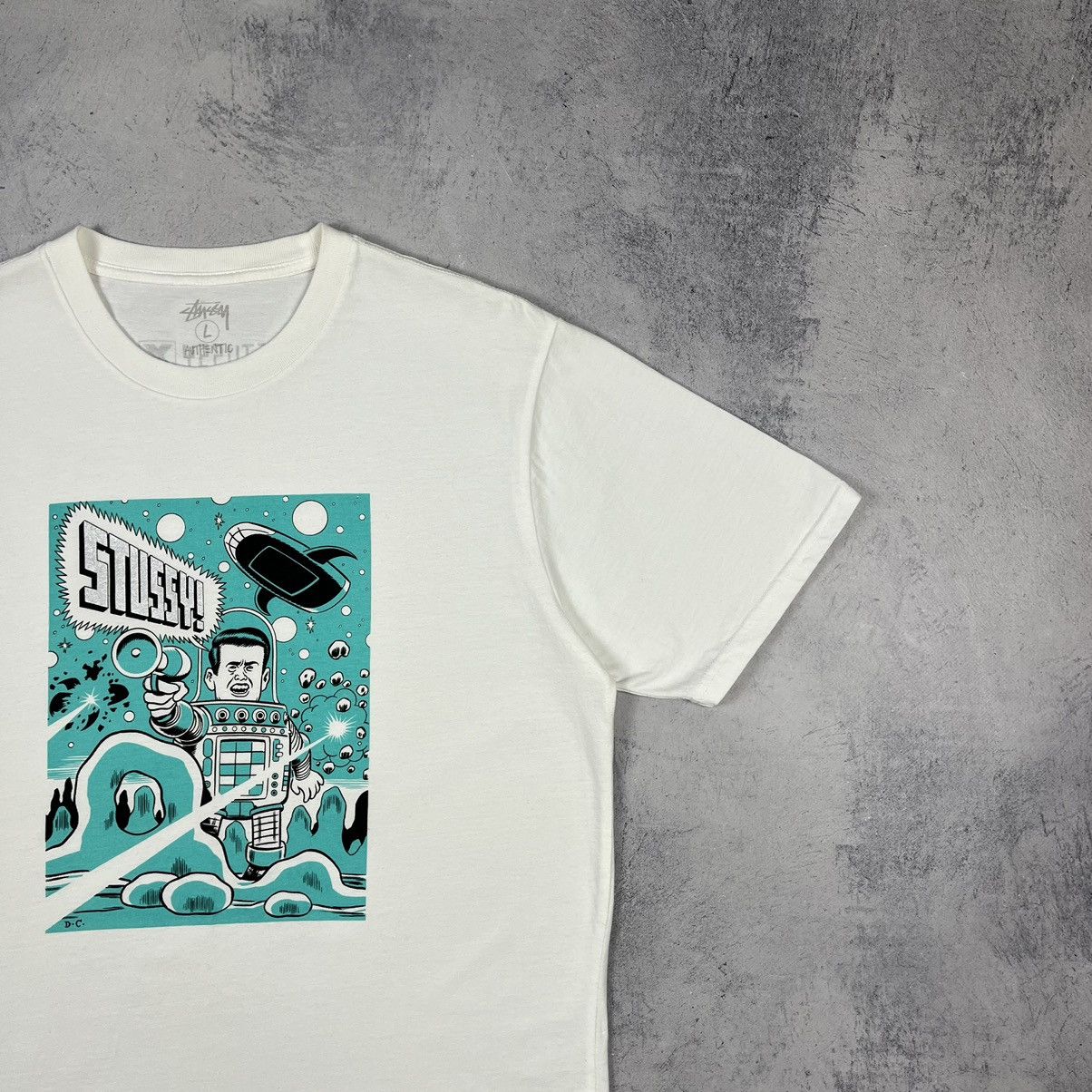 Stussy Stussy x Daniel Clowes y2k cropped big logo tee Size US L / EU 52-54 / 3 - 3 Thumbnail