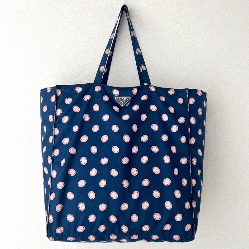 Prada Prada Polka Dot Navy Shoulder Bag Vintage Logo Size ONE SIZE - 4 Thumbnail