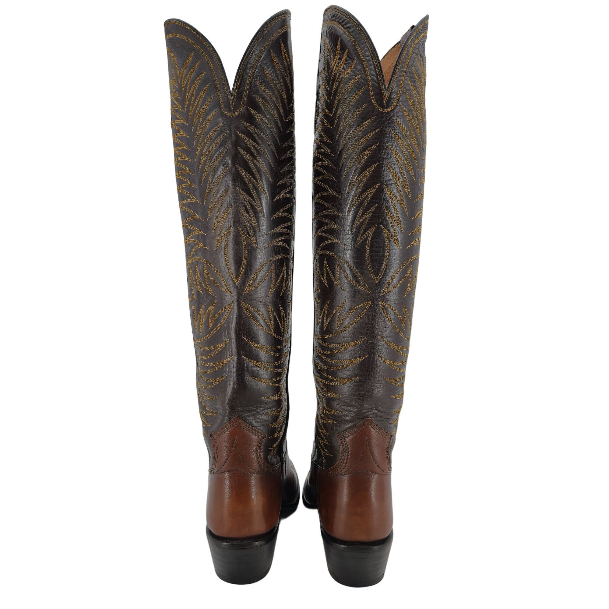 Other Vintage Paul Bond Tall Custom Womens 6B Brown Leather Boots Size US 6 / IT 36 - 3 Thumbnail