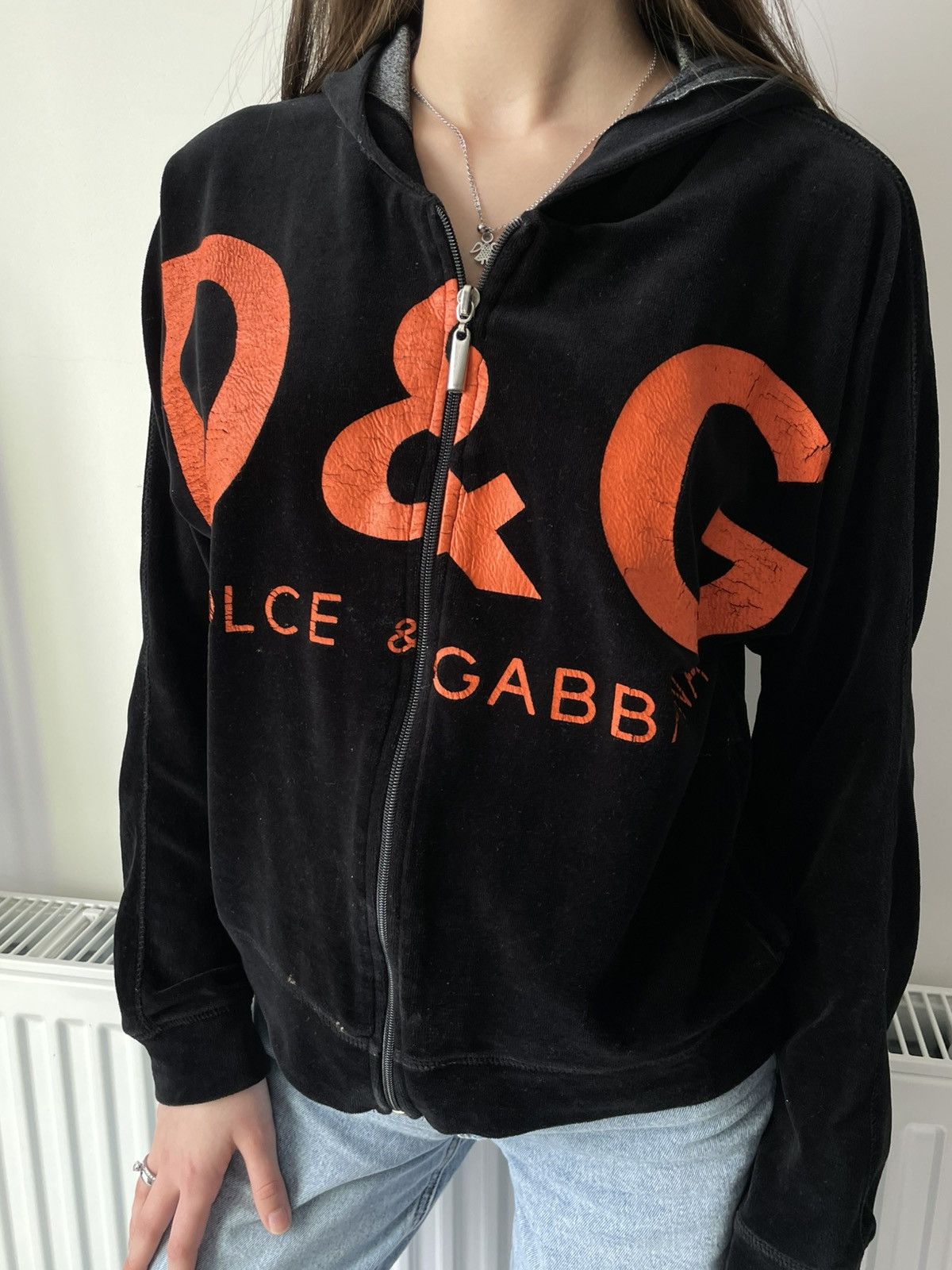 Dolce & Gabbana Vintage Dolce & Gabbana 90’s Zip Hoodie Big Logo Y2K Size M / US 6-8 / IT 42-44 - 1 Thumbnail