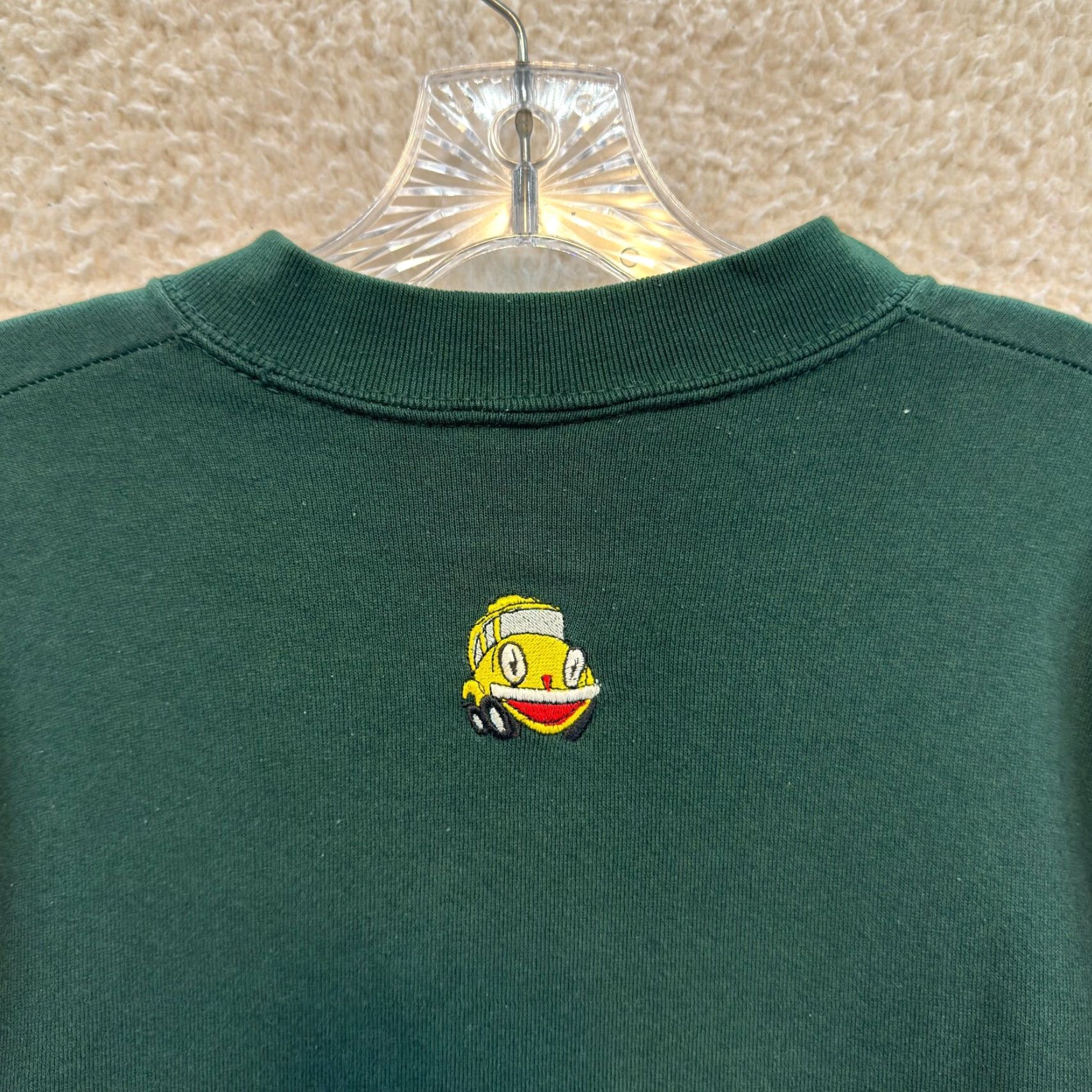 Fruit Of The Loom VINTAGE Fruit of the Loom Sweatshirt XL Hunter WVWC Campus Activities Board Bus Green 1990s Mens Size US XL / EU 56 / 4 - 4 Thumbnail