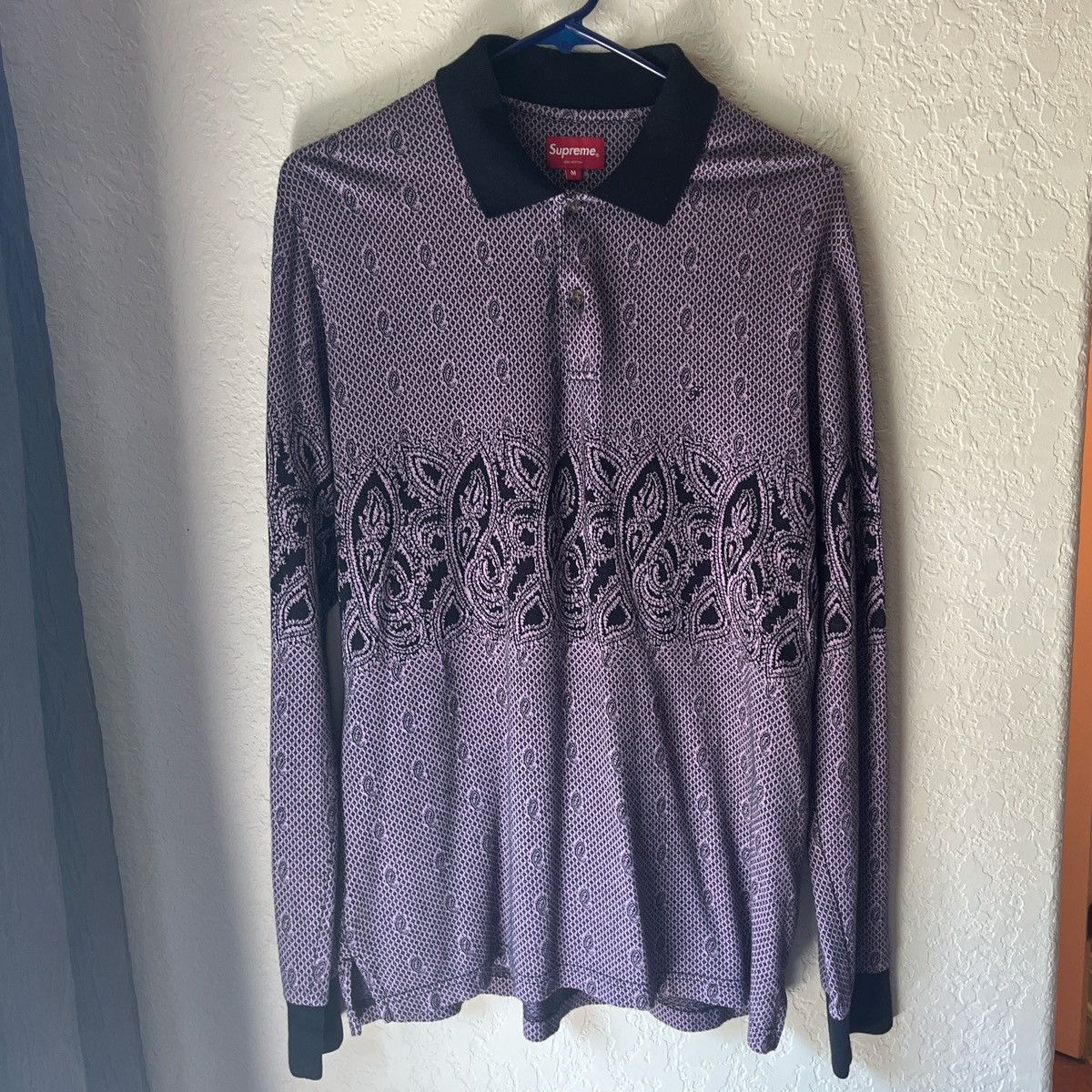 Supreme Paisley L/S polo | Grailed