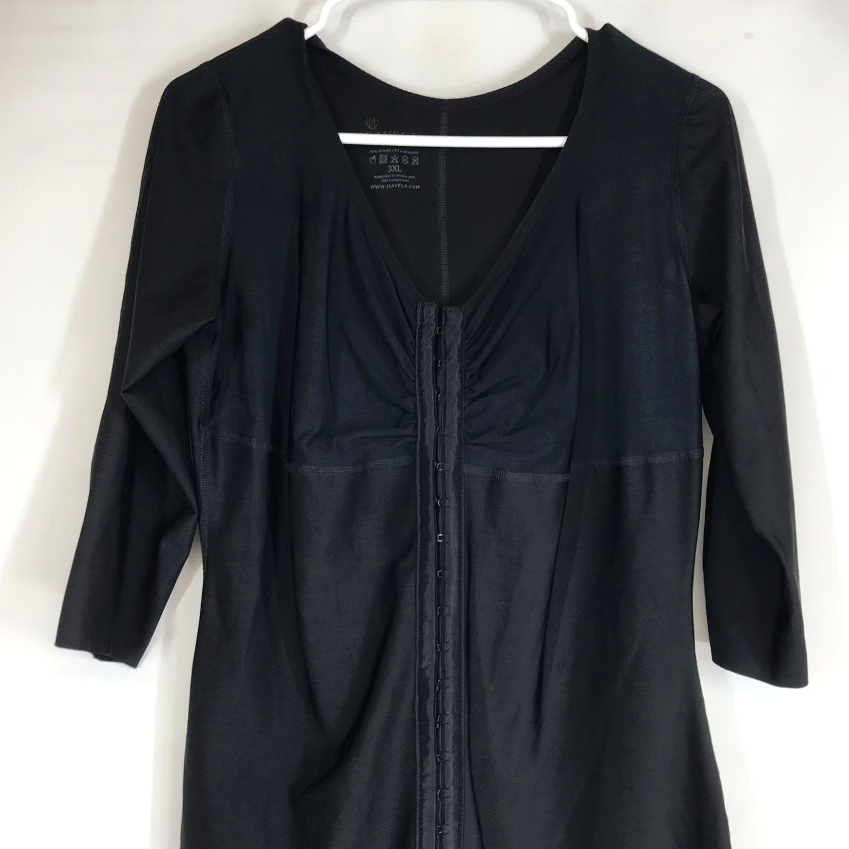 Vintage VINTAGE ISAVELA COMPREXXWEAR Black Full Body Slimming Suit 3XL 3/4 Sleeve - Size XXL / US 16-18 / IT 52-54 - 2 Thumbnail