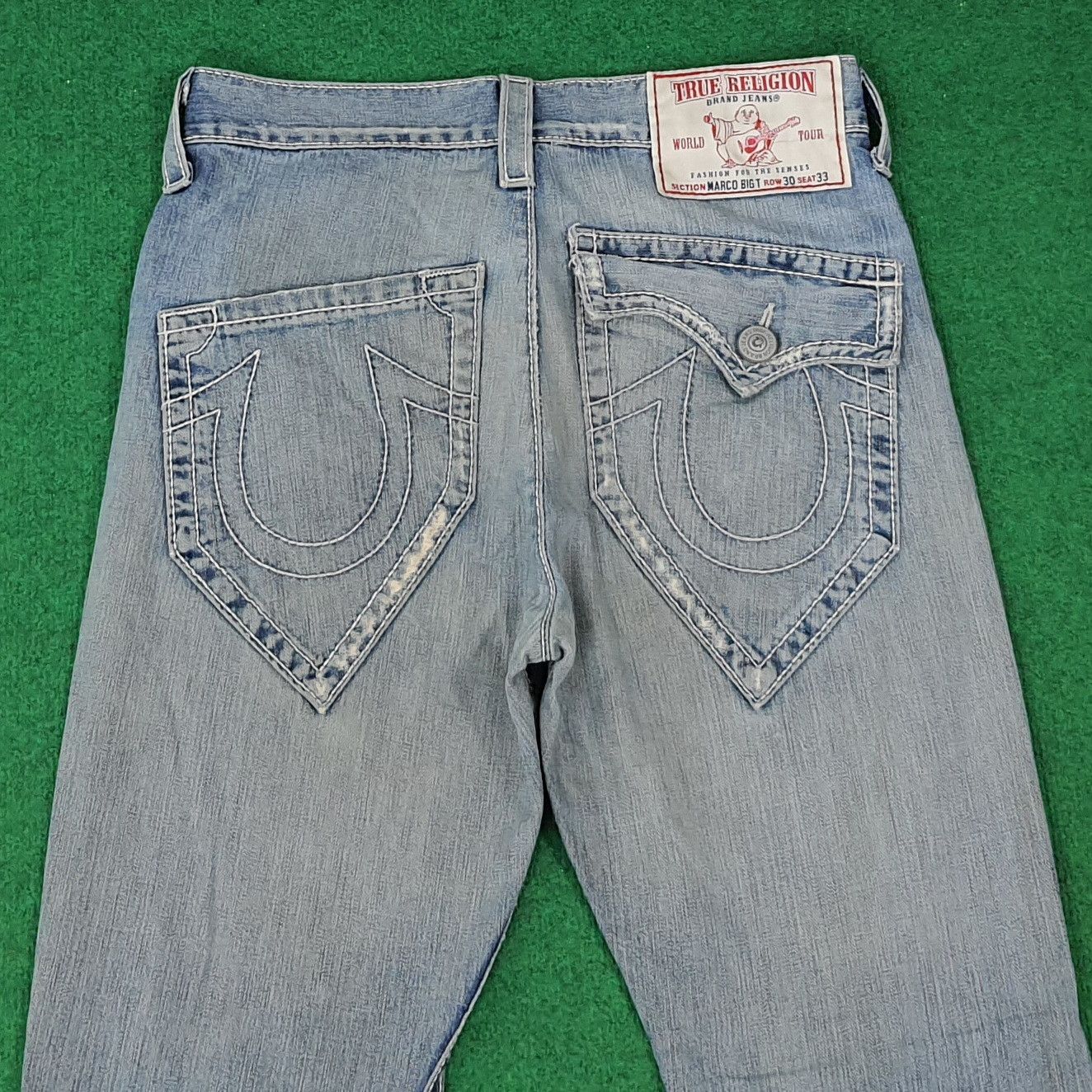 True Religion Vintage True Religion Marco Big T Distressed Jeans C272N13 Size US 33 - 2 Thumbnail