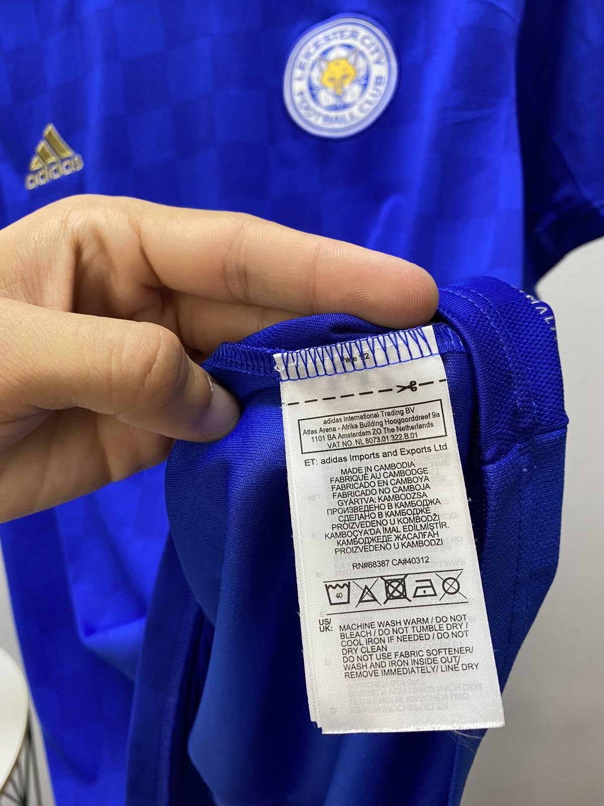 Adidas Leicester City 2019-2020 Home Soccer Jersey Football Shirt Size US L / EU 52-54 / 3 - 9 Thumbnail