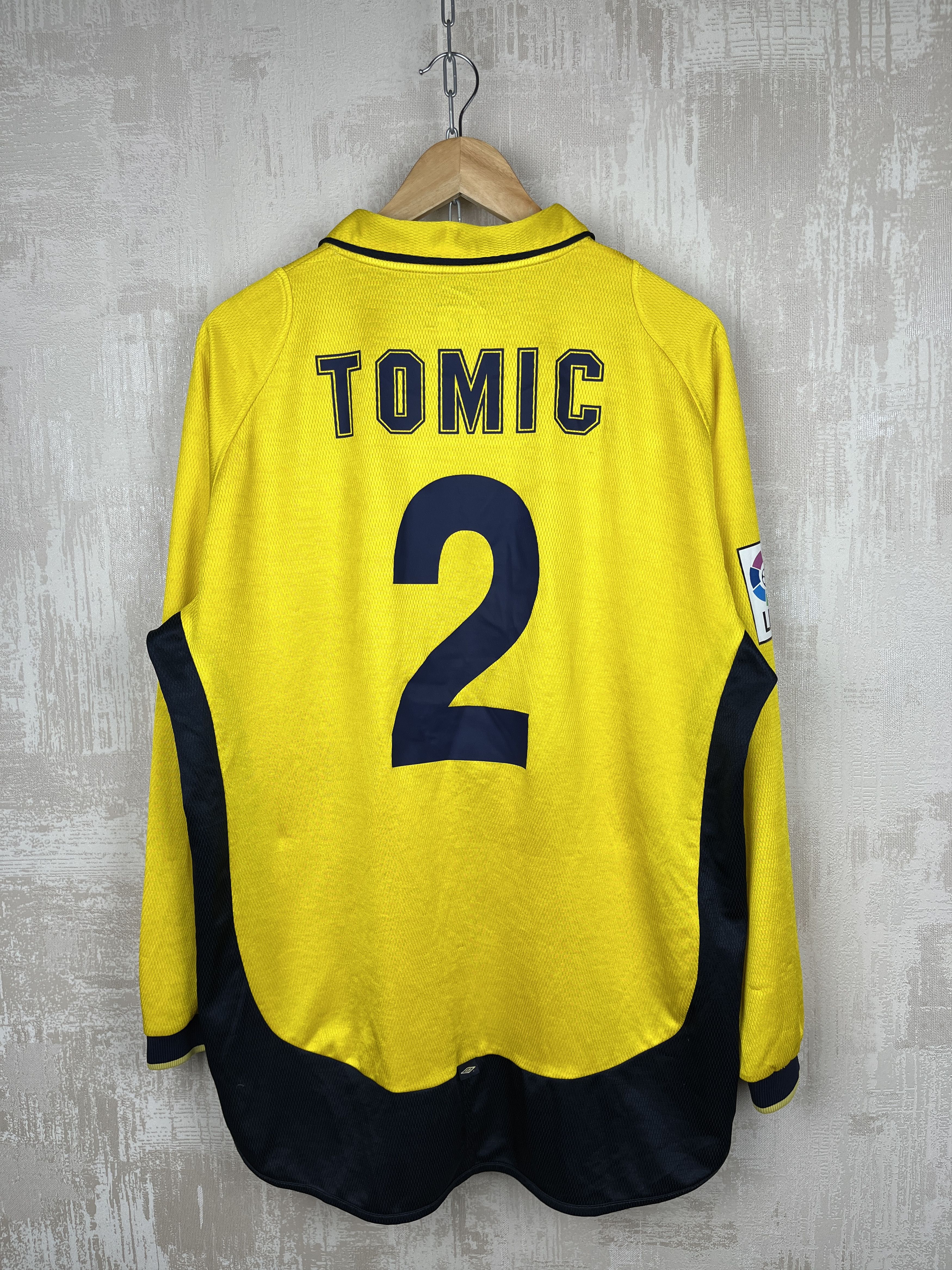 Umbro 2002/03 Alaves Deportivo Away Football Tomic # 2 Jersey Size US XL / EU 56 / 4 - 19 Thumbnail