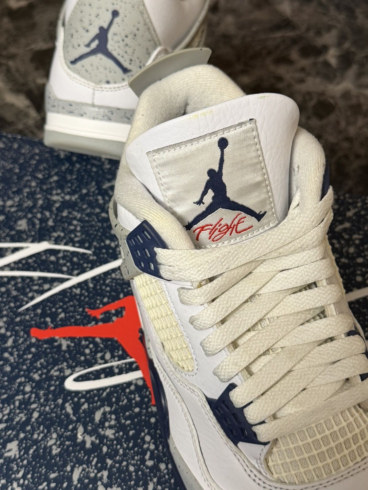Jordan Brand Air Jordan 4 Midnight Navy | Gently Used Size US 8 / EU 41 - 2 Thumbnail