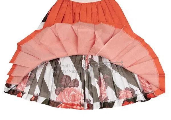 Comme des Garcons Comme des Garcons size S Red retro pattern pleated overski Size 23" - 7 Thumbnail