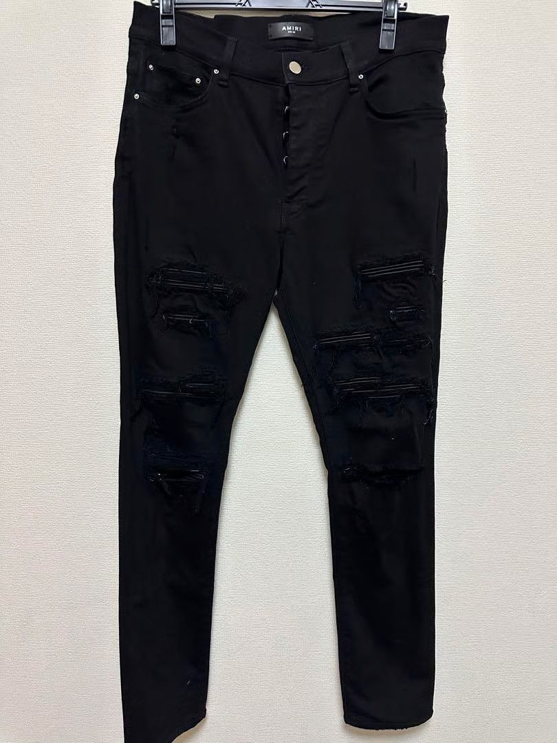 Amiri o1orln1125 Distressed Denim Pants in Black Size US 30 / EU 46 - 1 Thumbnail