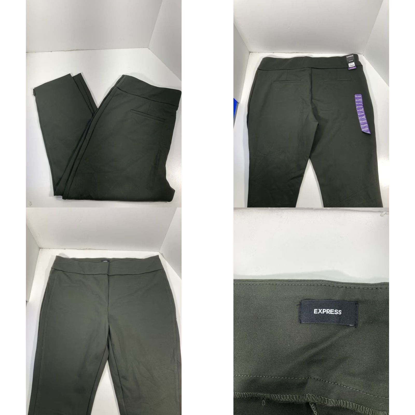 Express Express Ponte Pants Women 2XL Forest Green 42x27 Stretch NWT Khakis Leggings Size 40" / US 18 - 8 Thumbnail
