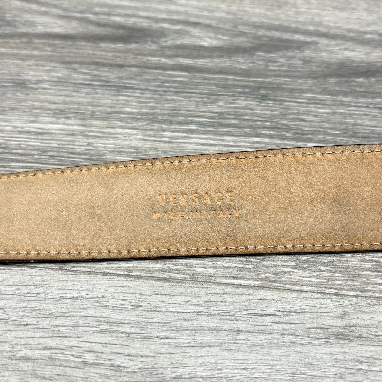Versace Versace Medusa Buckle Leather Belt | GOOD CONDITION! Size ONE SIZE - 7 Thumbnail