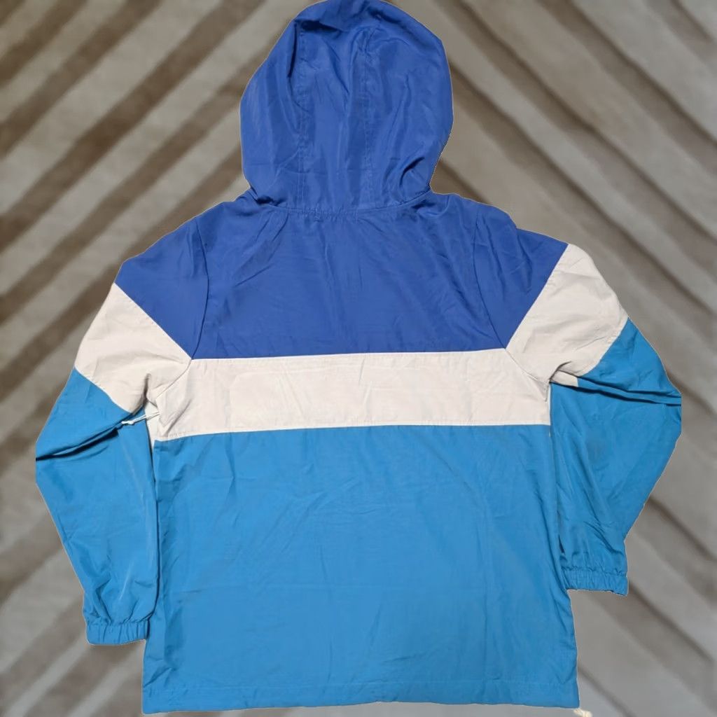 Vintage SISSTREVOLUTION Respect The Sea Blue 1/4 Zip Hooded Windbreaker - Women Small Jacket, Windbreaker, Hooded, Blue, XS? Size S / US 4 / IT 40 - 1 Thumbnail